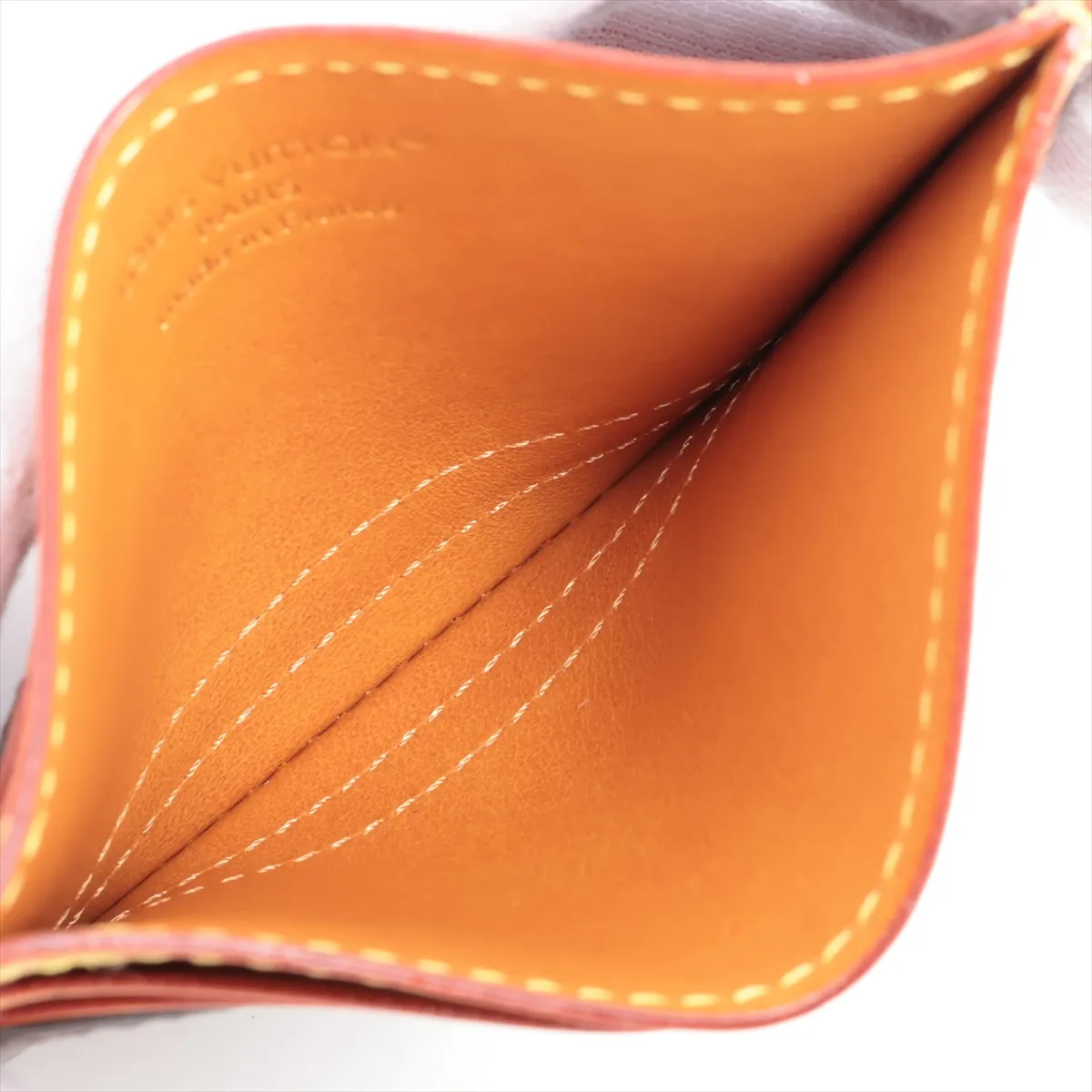 Monogram Canvas - Brown x Orange Card Case Porto Cult M14733 RFID Reactive Triple — view 3