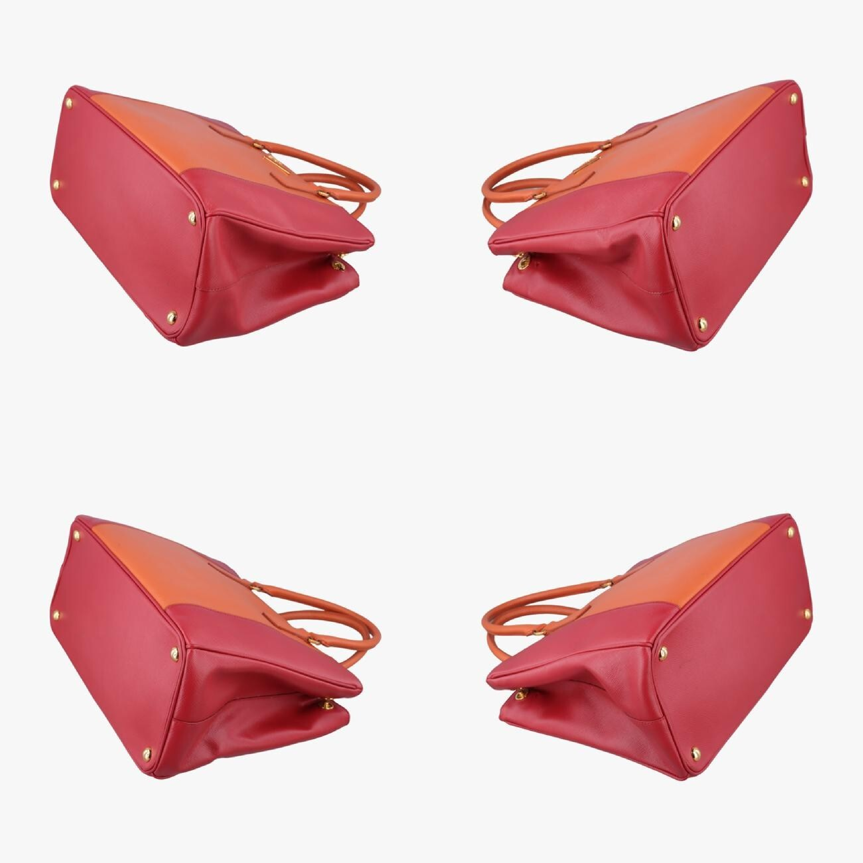 Galleria Orange x Red Saffiano Leather BN1844 14 X Shoulder Bag — view 4