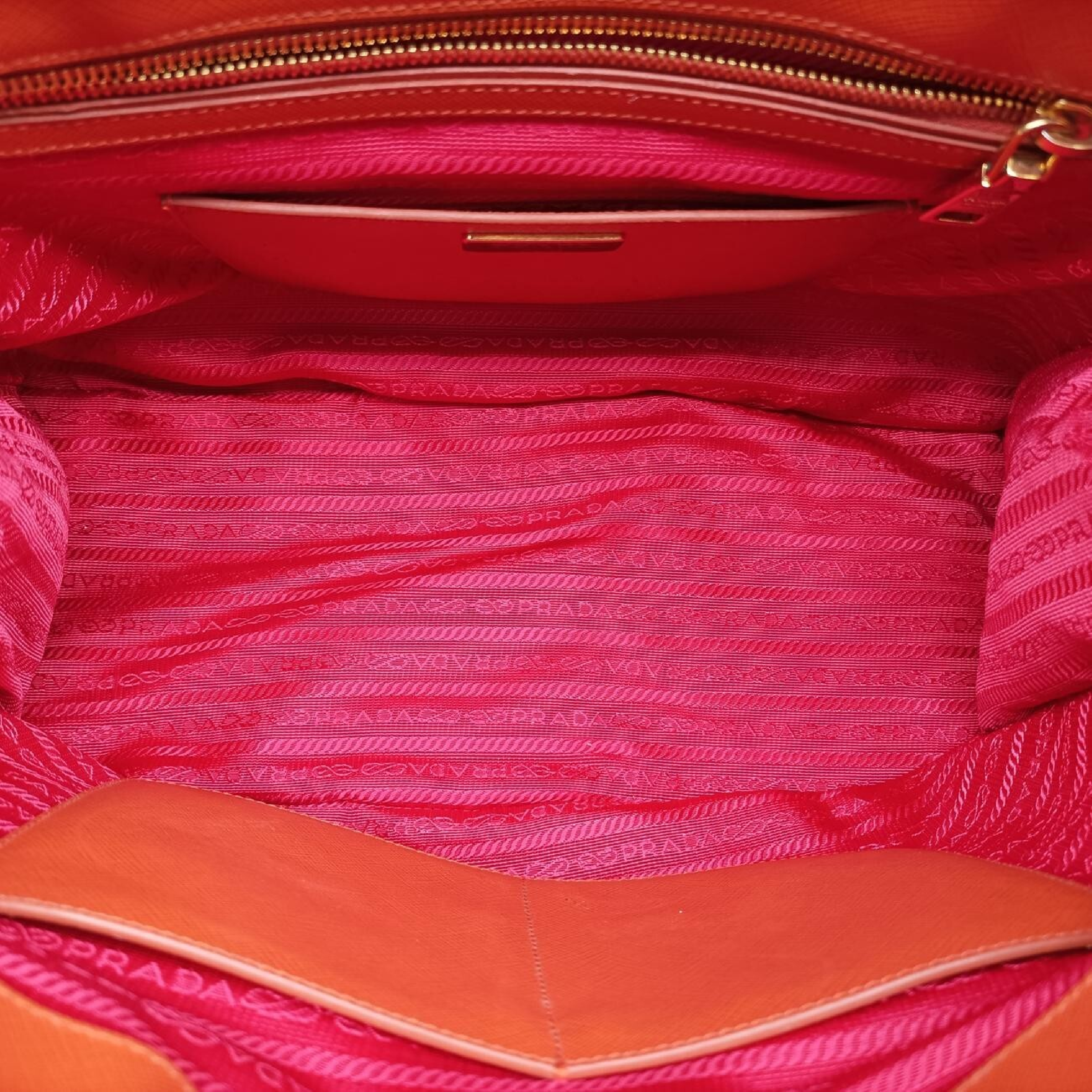 Galleria Orange x Red Saffiano Leather BN1844 14 X Shoulder Bag — view 6