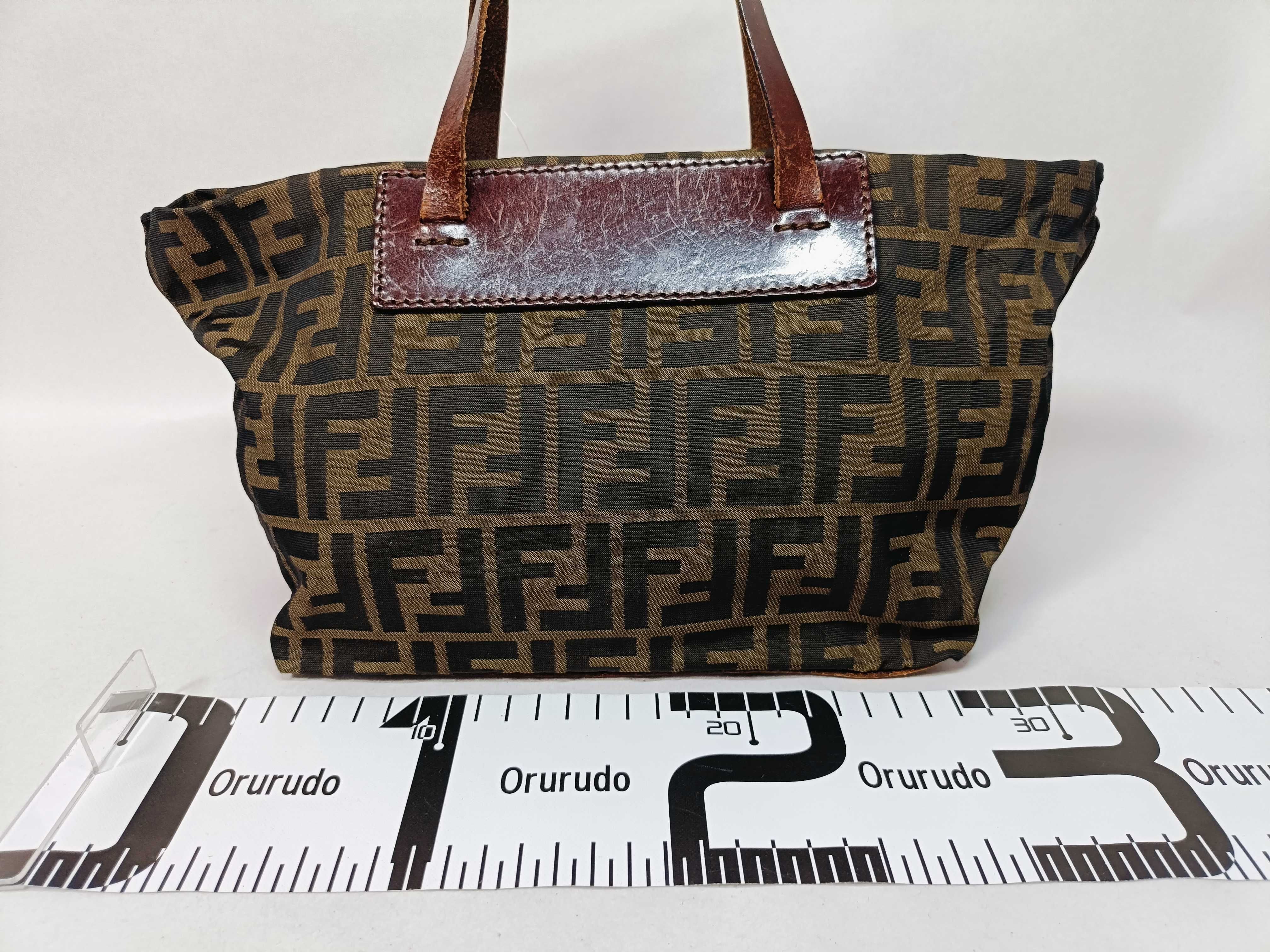 Zucca pattern mini Boston bag with leather handles — view 2
