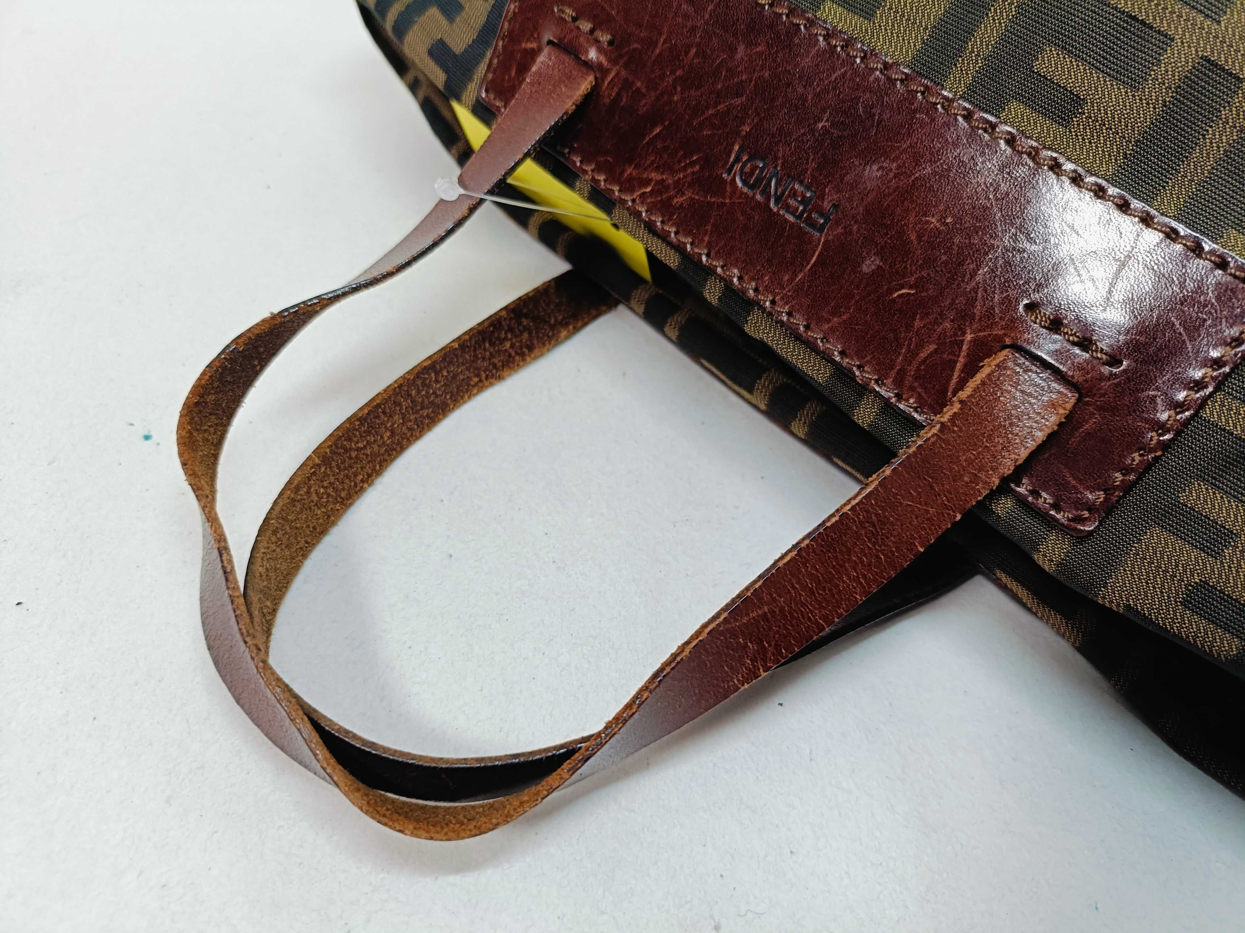Zucca pattern mini Boston bag with leather handles — view 3