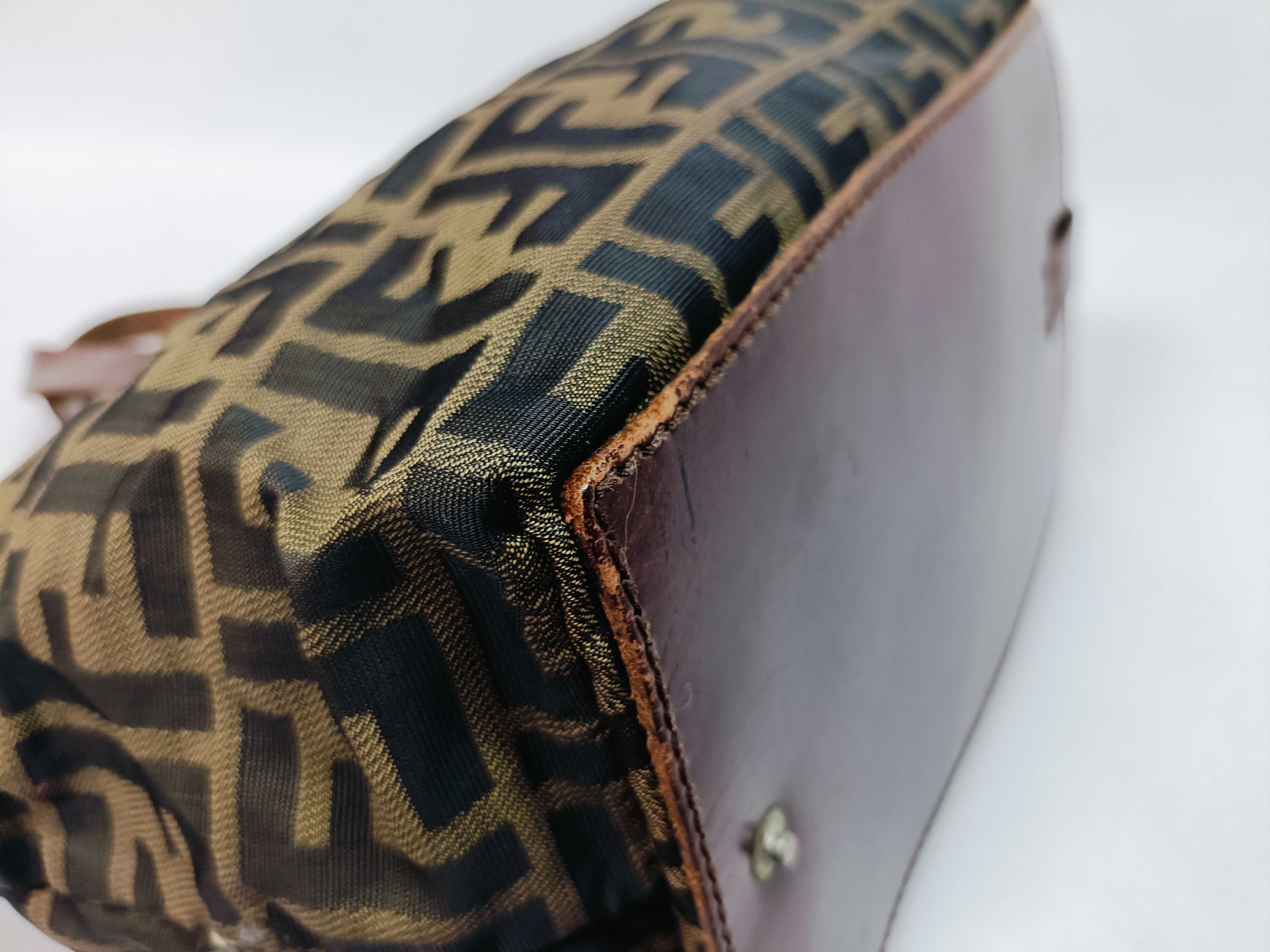 Zucca pattern mini Boston bag with leather handles — view 6