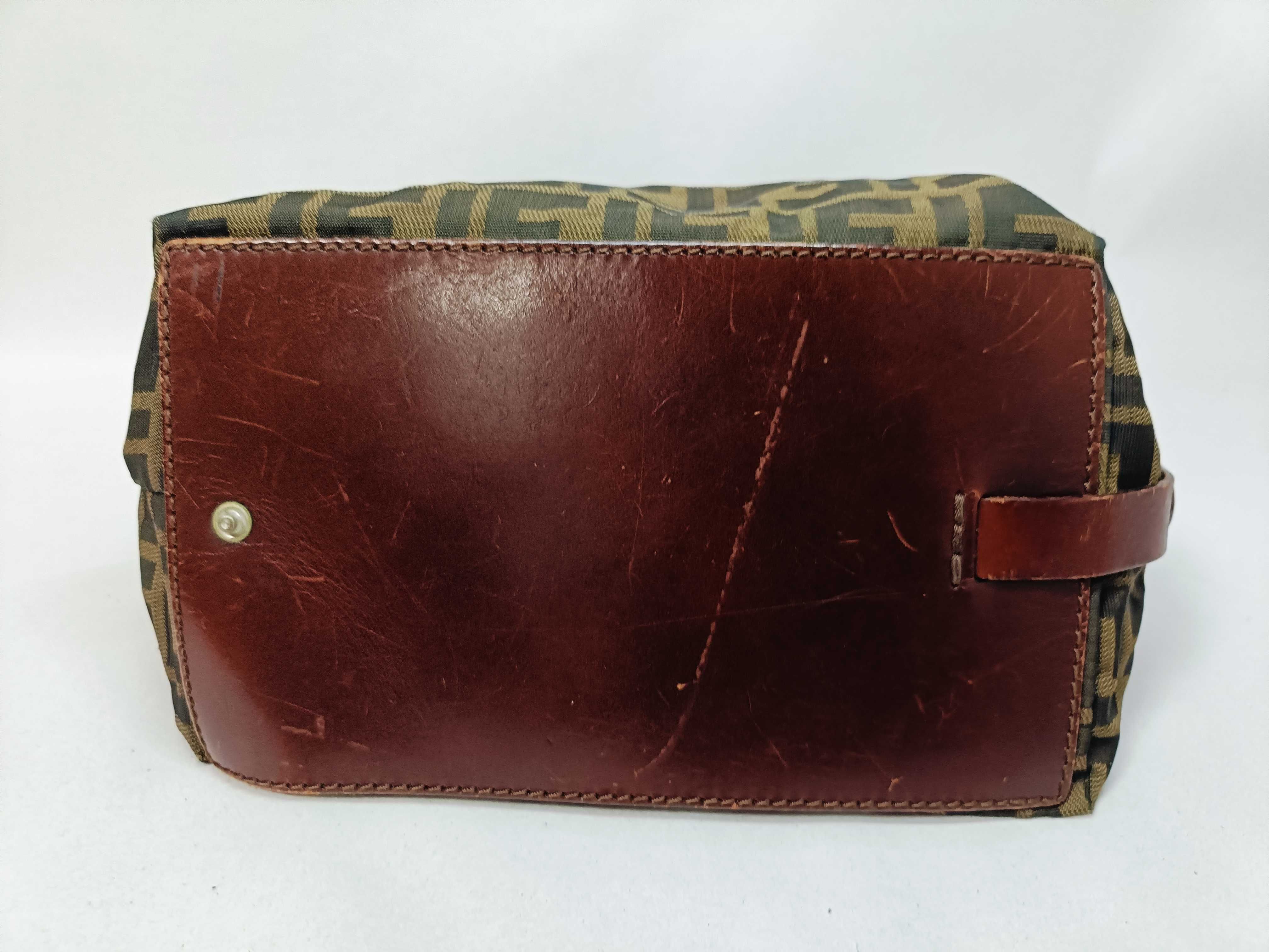 Zucca pattern mini Boston bag with leather handles — view 7