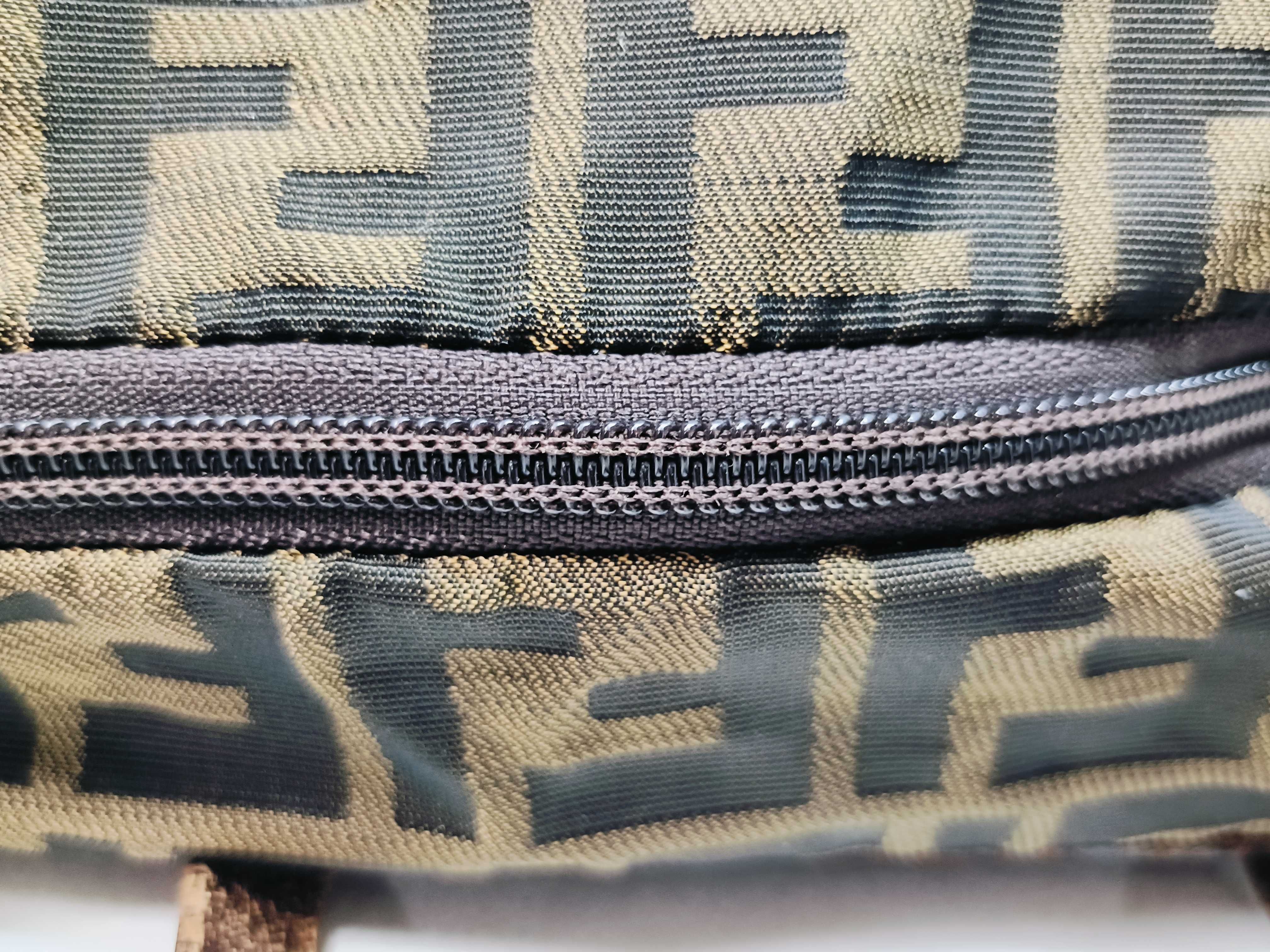 Zucca pattern mini Boston bag with leather handles — view 9