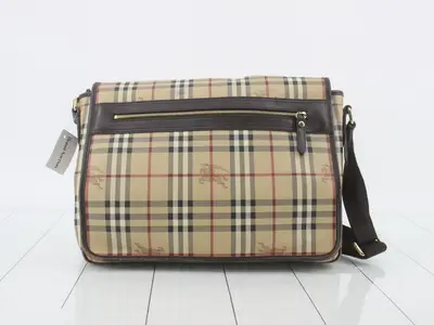 Nova Check Horse Logo PVC Leather Shoulder Bag