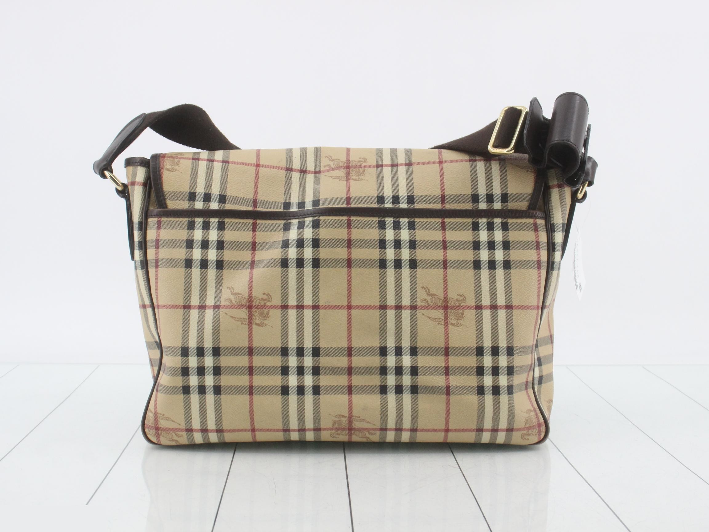 Nova Check Horse Logo PVC Leather Shoulder Bag — view 2