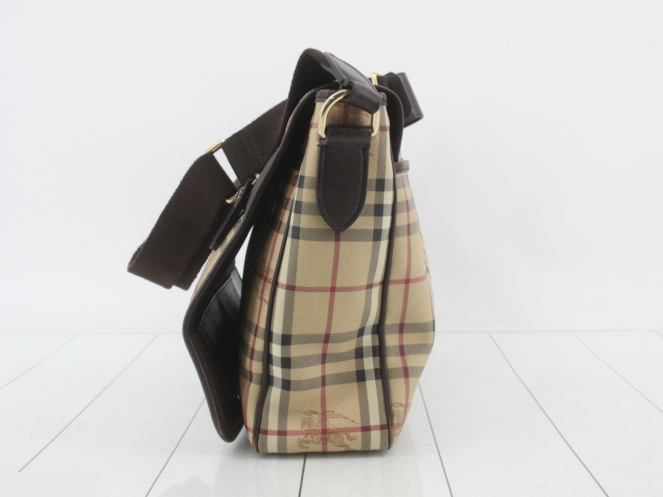 Nova Check Horse Logo PVC Leather Shoulder Bag — view 3
