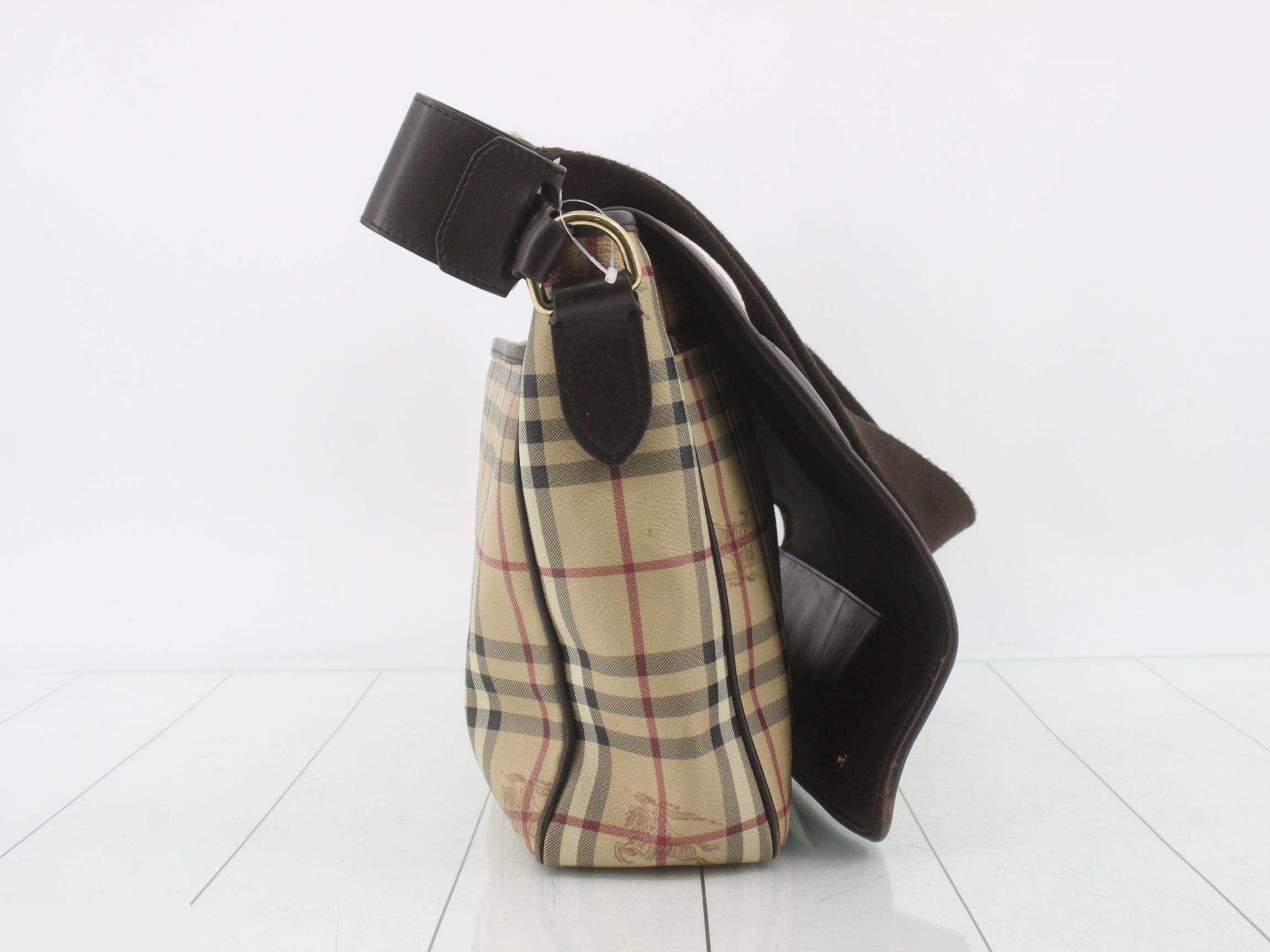 Nova Check Horse Logo PVC Leather Shoulder Bag — view 4