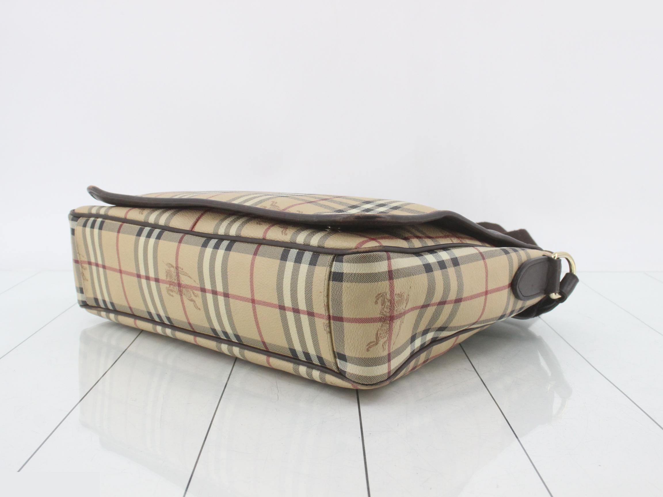 Nova Check Horse Logo PVC Leather Shoulder Bag — view 6