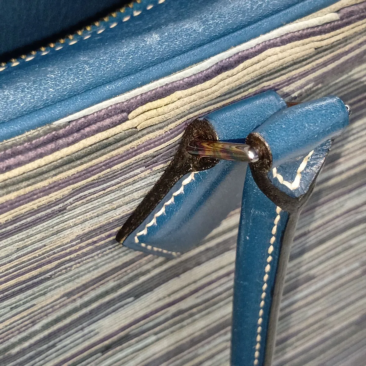 Plume 32 Vibrato x Leather Blue Thalassa Gold Hardware G:2003 — view 13