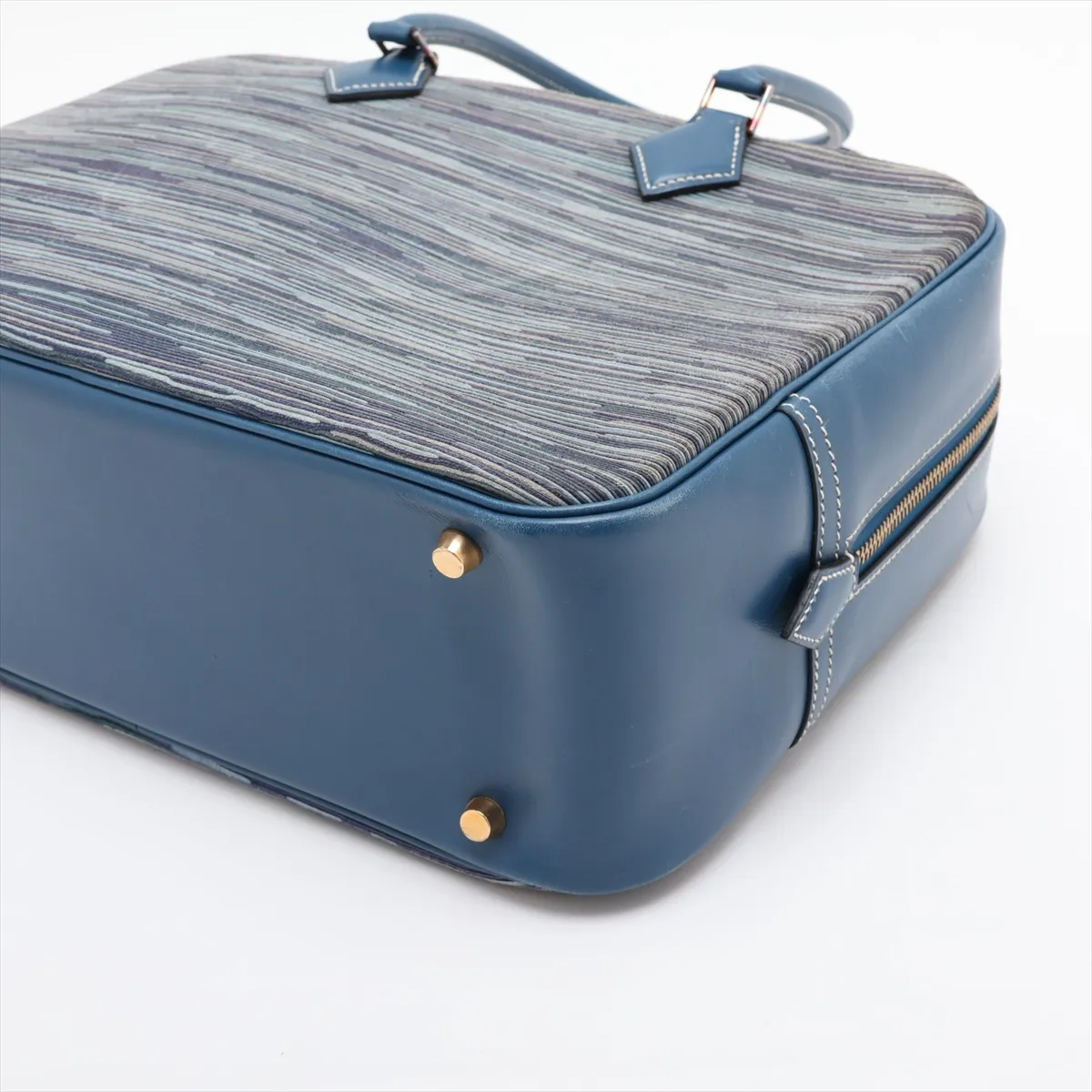 Plume 32 Vibrato x Leather Blue Thalassa Gold Hardware G:2003 — view 3