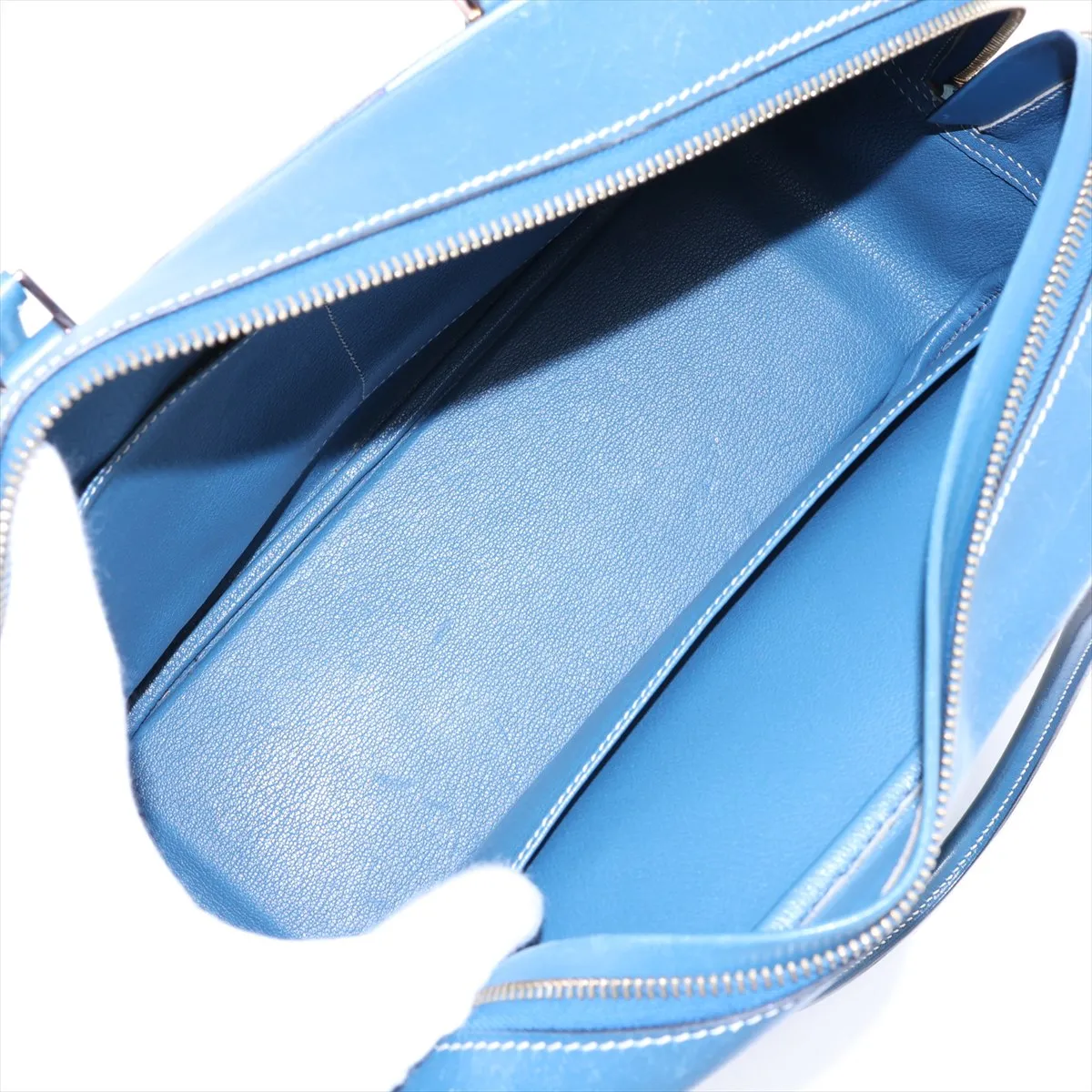 Plume 32 Vibrato x Leather Blue Thalassa Gold Hardware G:2003 — view 7