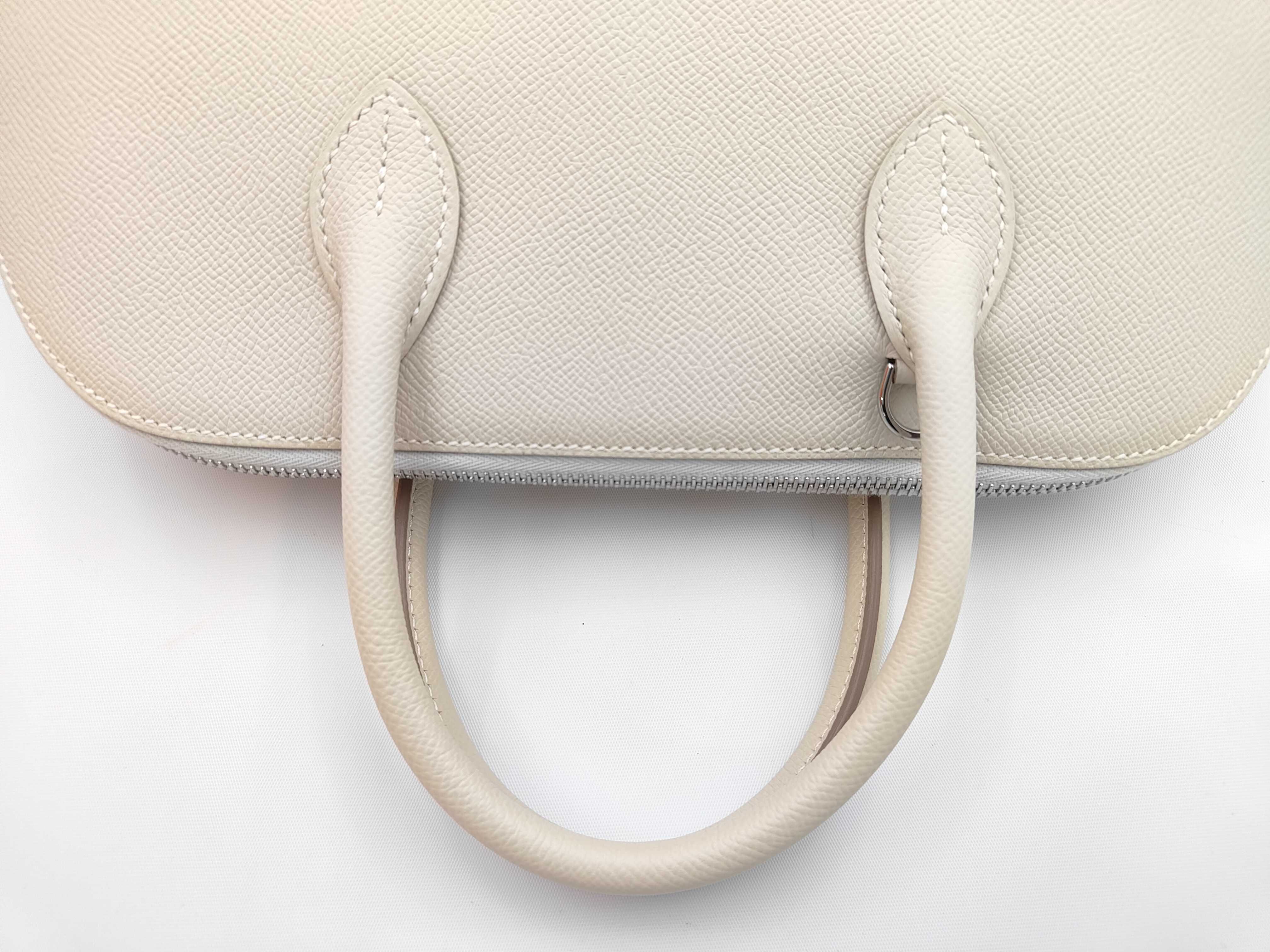 Bolide 1923 30 Epsom leather, Craie, silver hardware, K stamp, handbag — view 3