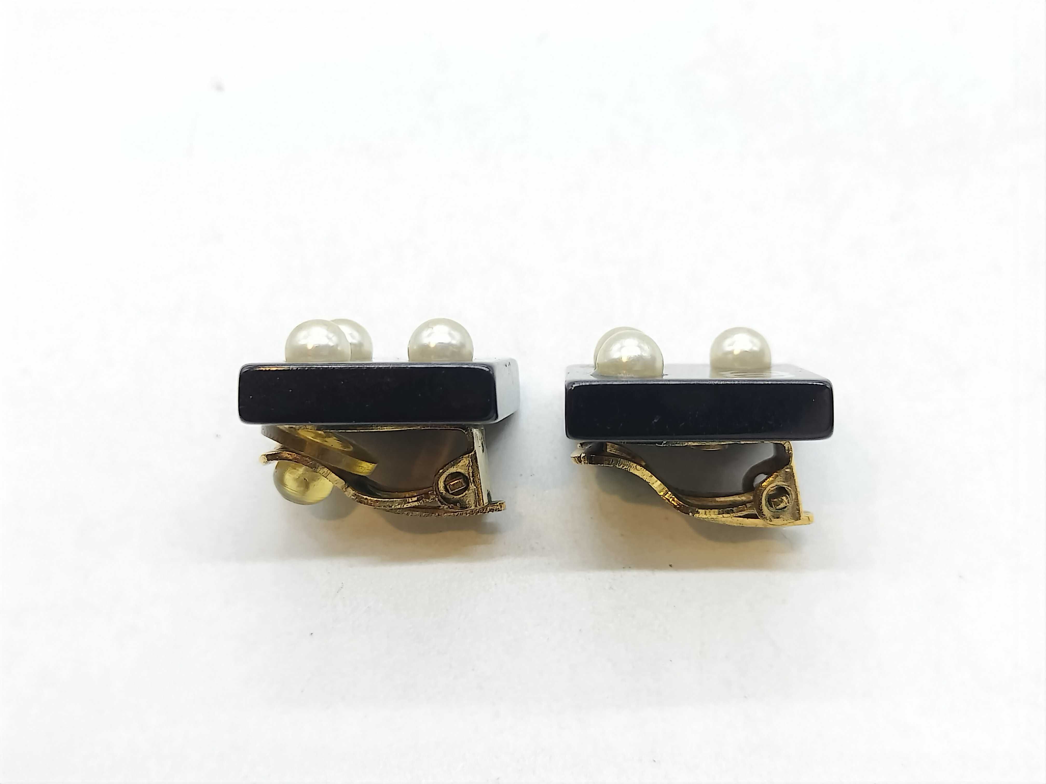 Pearl Coco Mark Gold Earrings — view 4