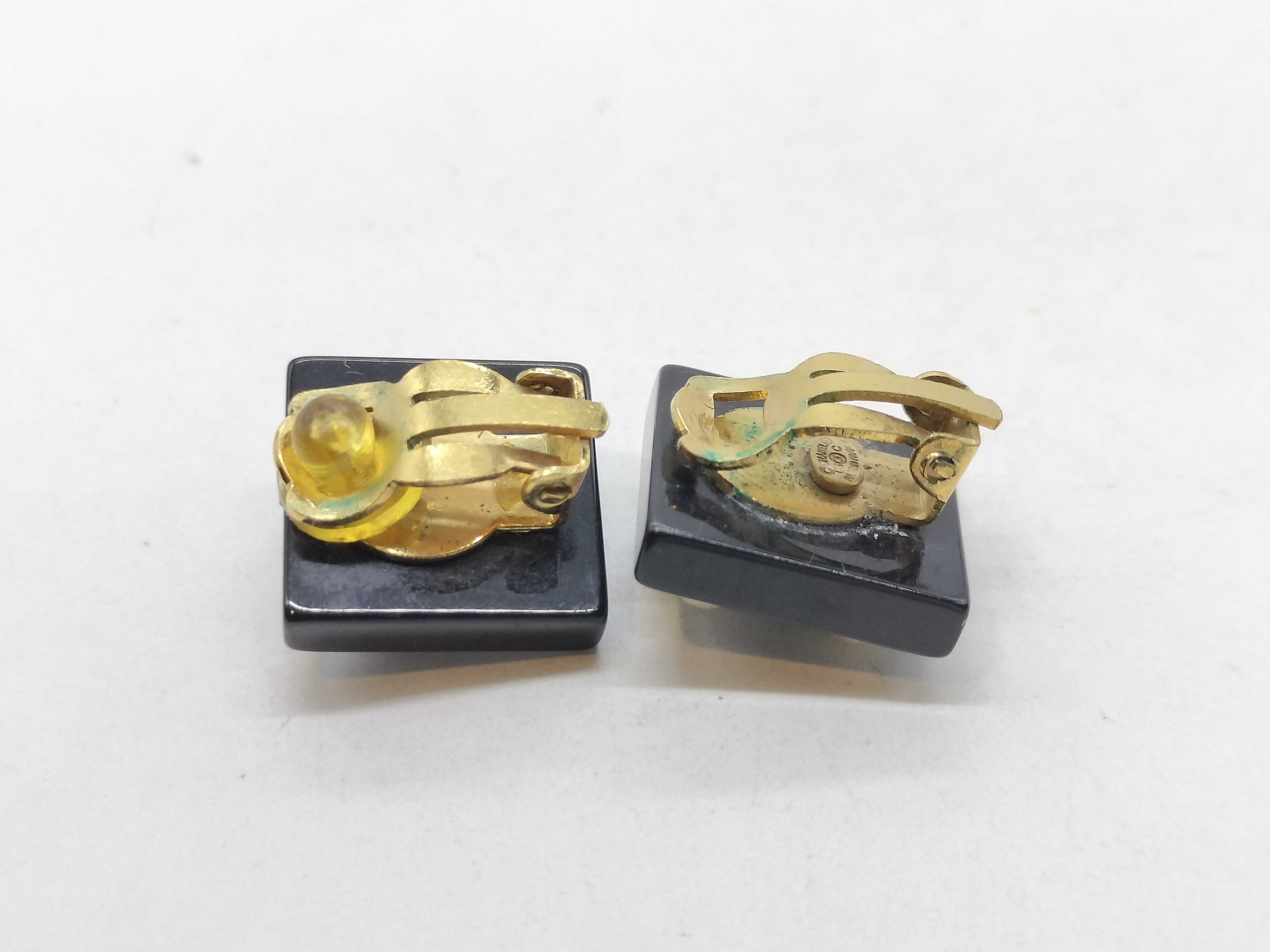 Pearl Coco Mark Gold Earrings — view 5