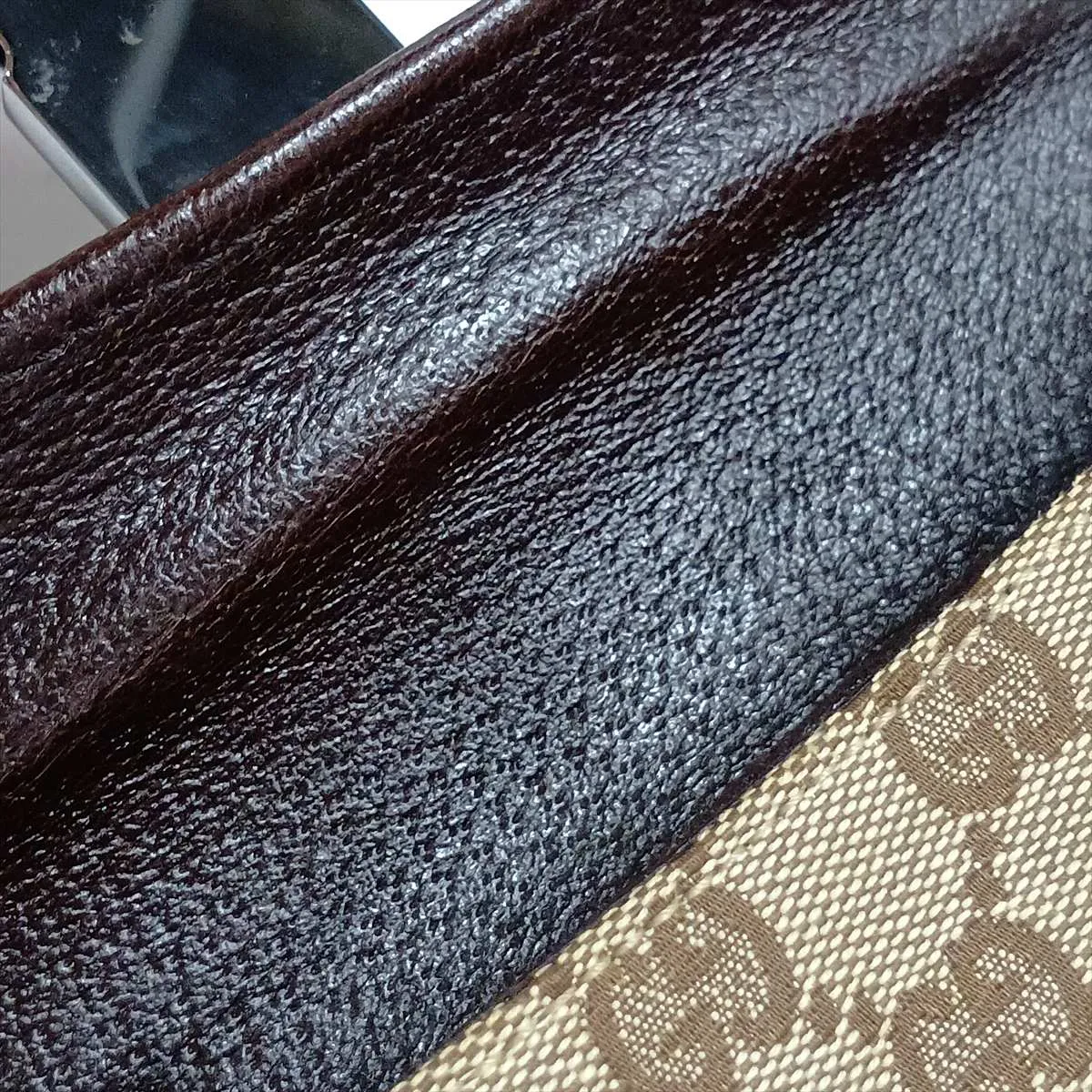 GG Canvas x Leather Waist Pouch Beige x Brown — view 14