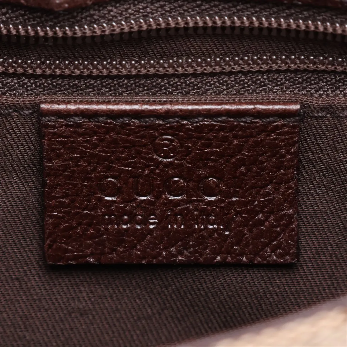 GG Canvas x Leather Waist Pouch Beige x Brown — view 8
