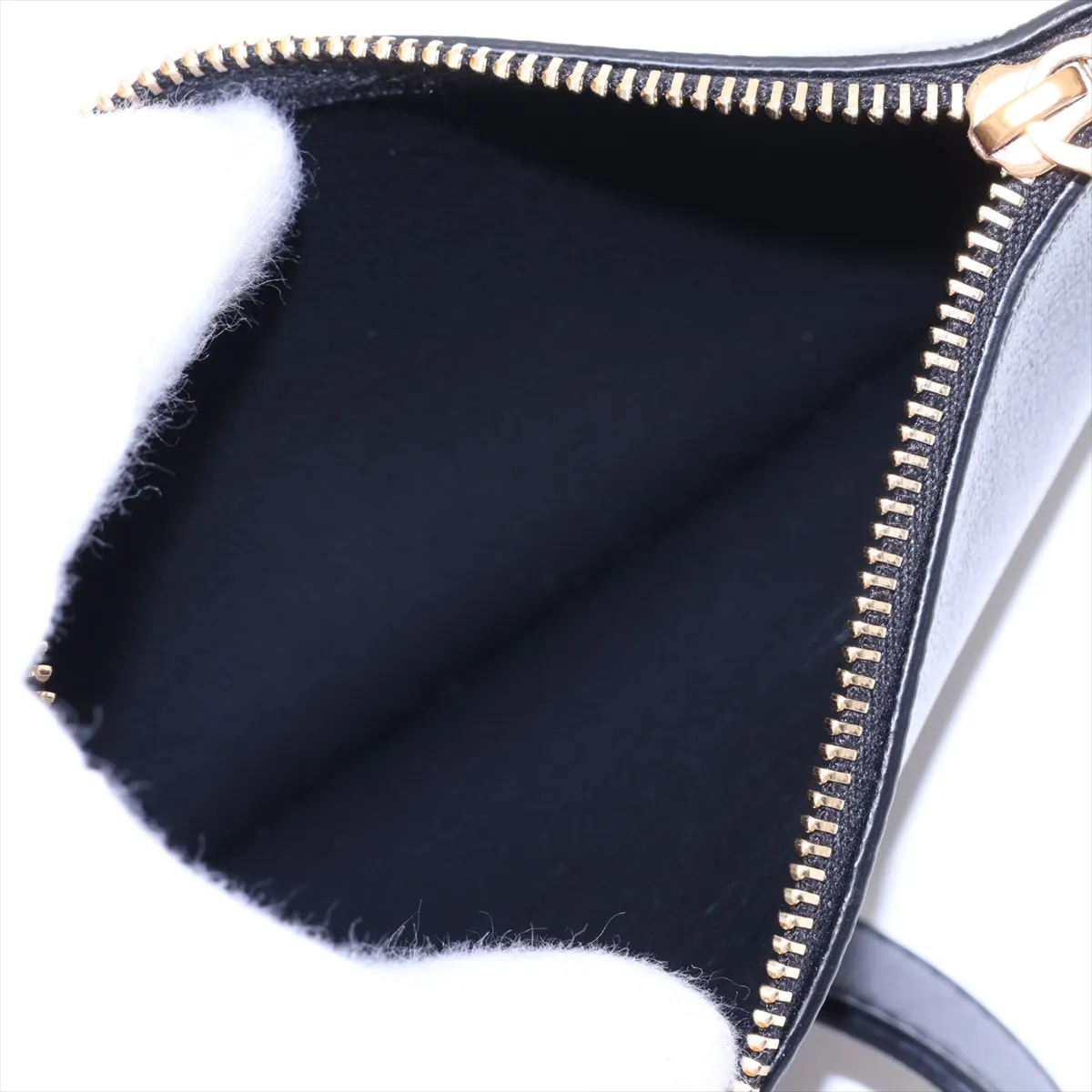 Rive Gauche 710261 Wool x Leather Shoulder Bag, Black — view 7