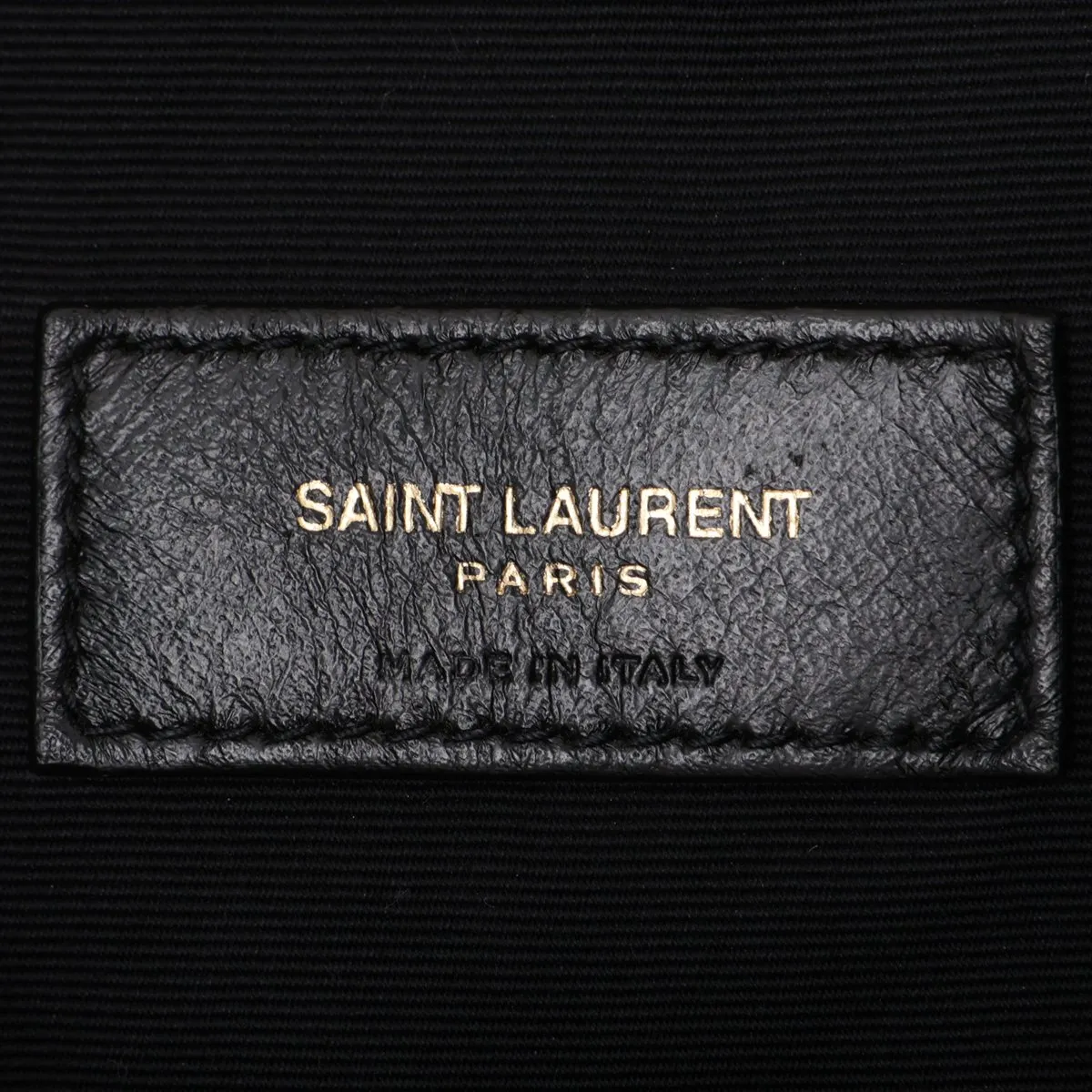 Rive Gauche 710261 Wool x Leather Shoulder Bag, Black — view 8
