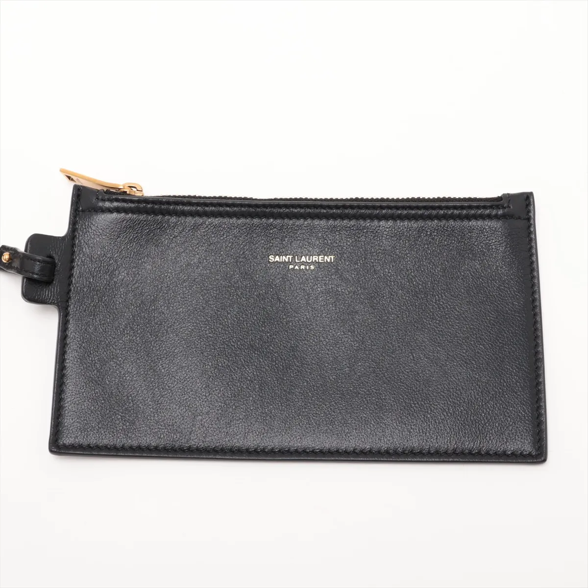 Rive Gauche 710261 Wool x Leather Shoulder Bag, Black — view 9