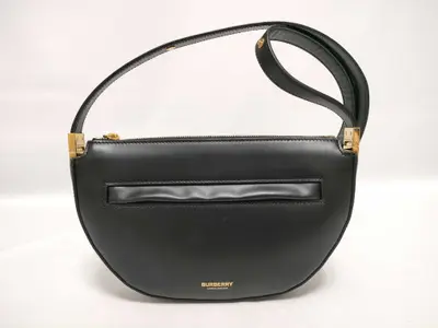 Olympia Leather Shoulder Bag, Black
