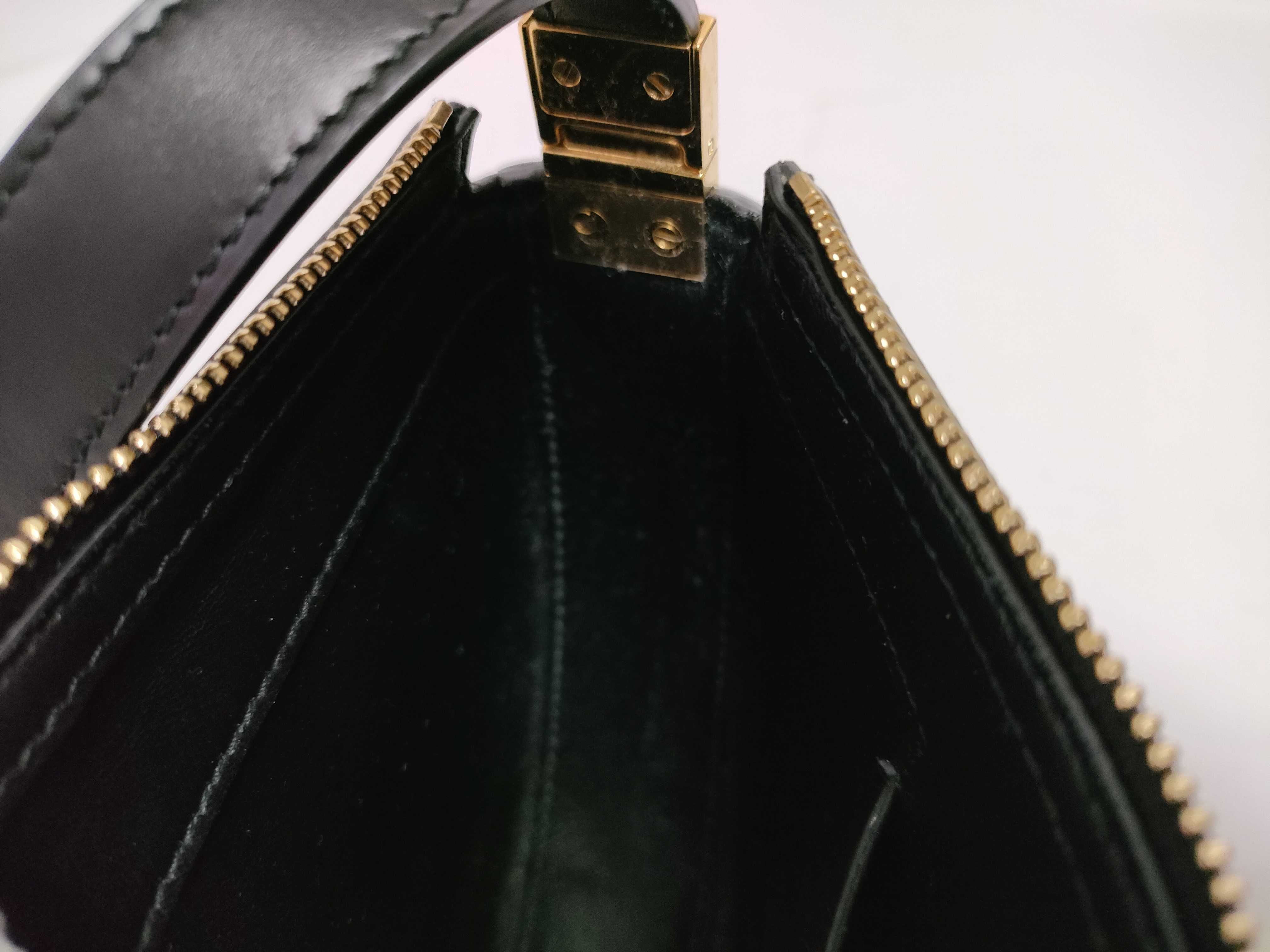 Olympia Leather Shoulder Bag, Black — view 11