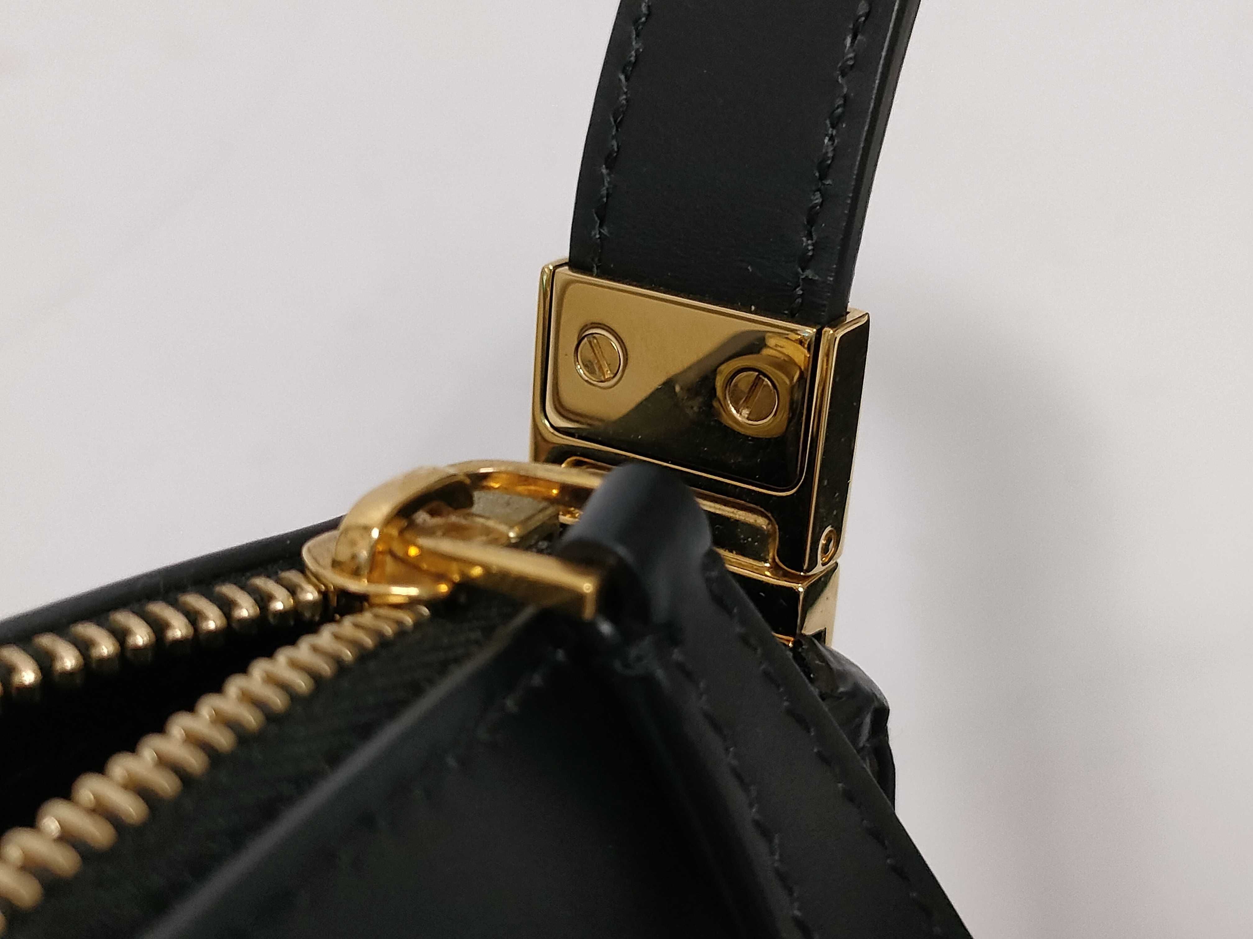 Olympia Leather Shoulder Bag, Black — view 13