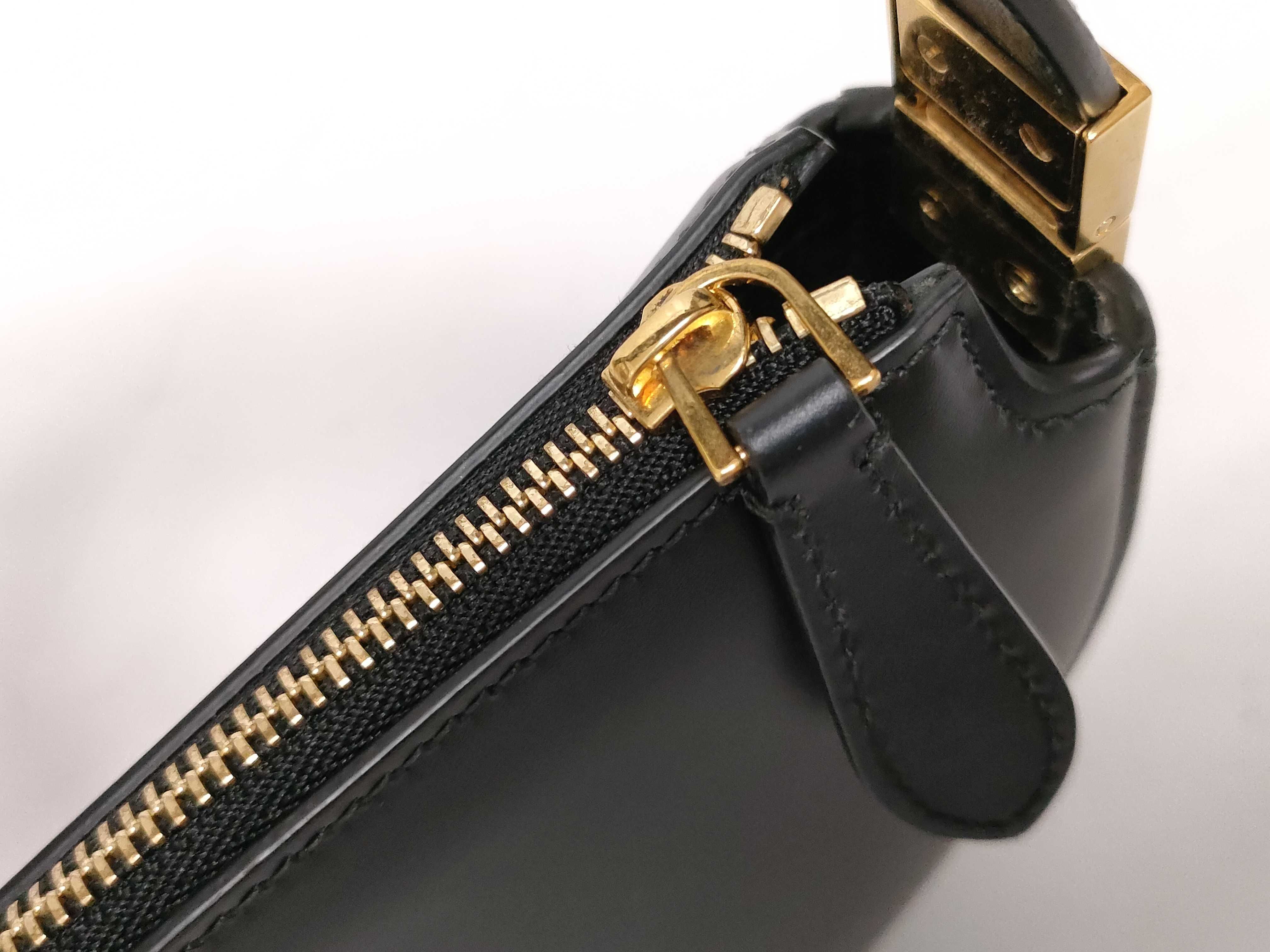 Olympia Leather Shoulder Bag, Black — view 3