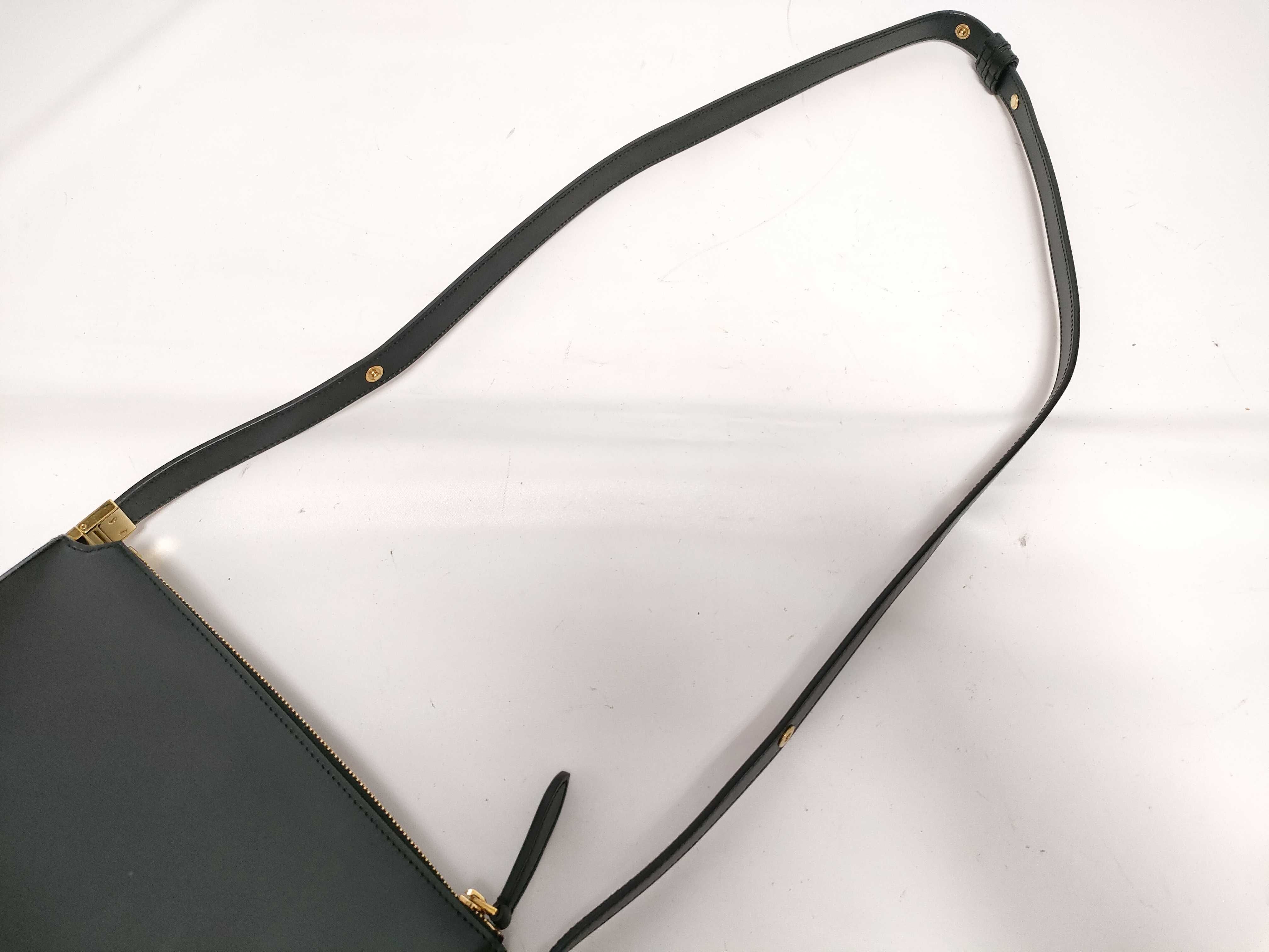 Olympia Leather Shoulder Bag, Black — view 5