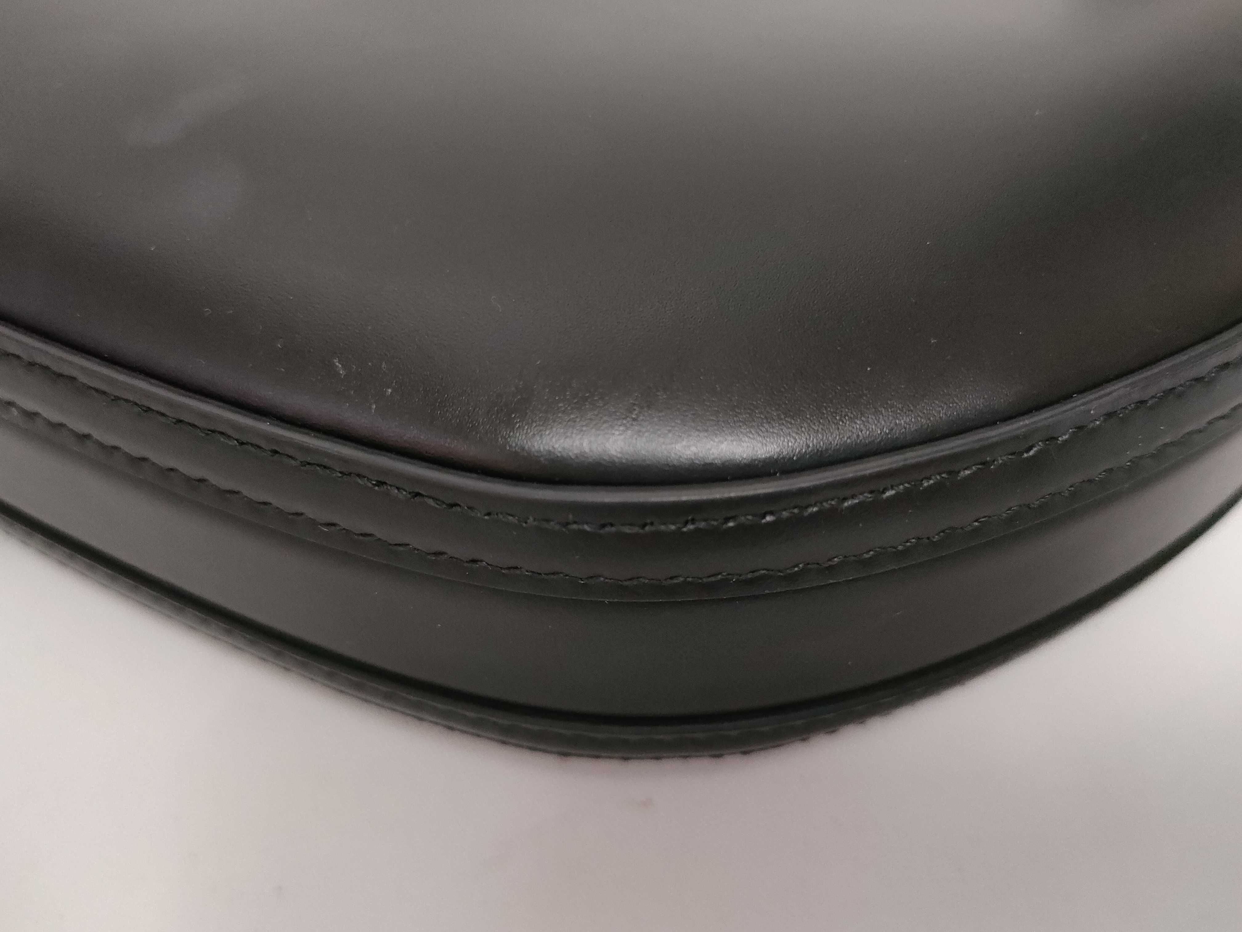 Olympia Leather Shoulder Bag, Black — view 6