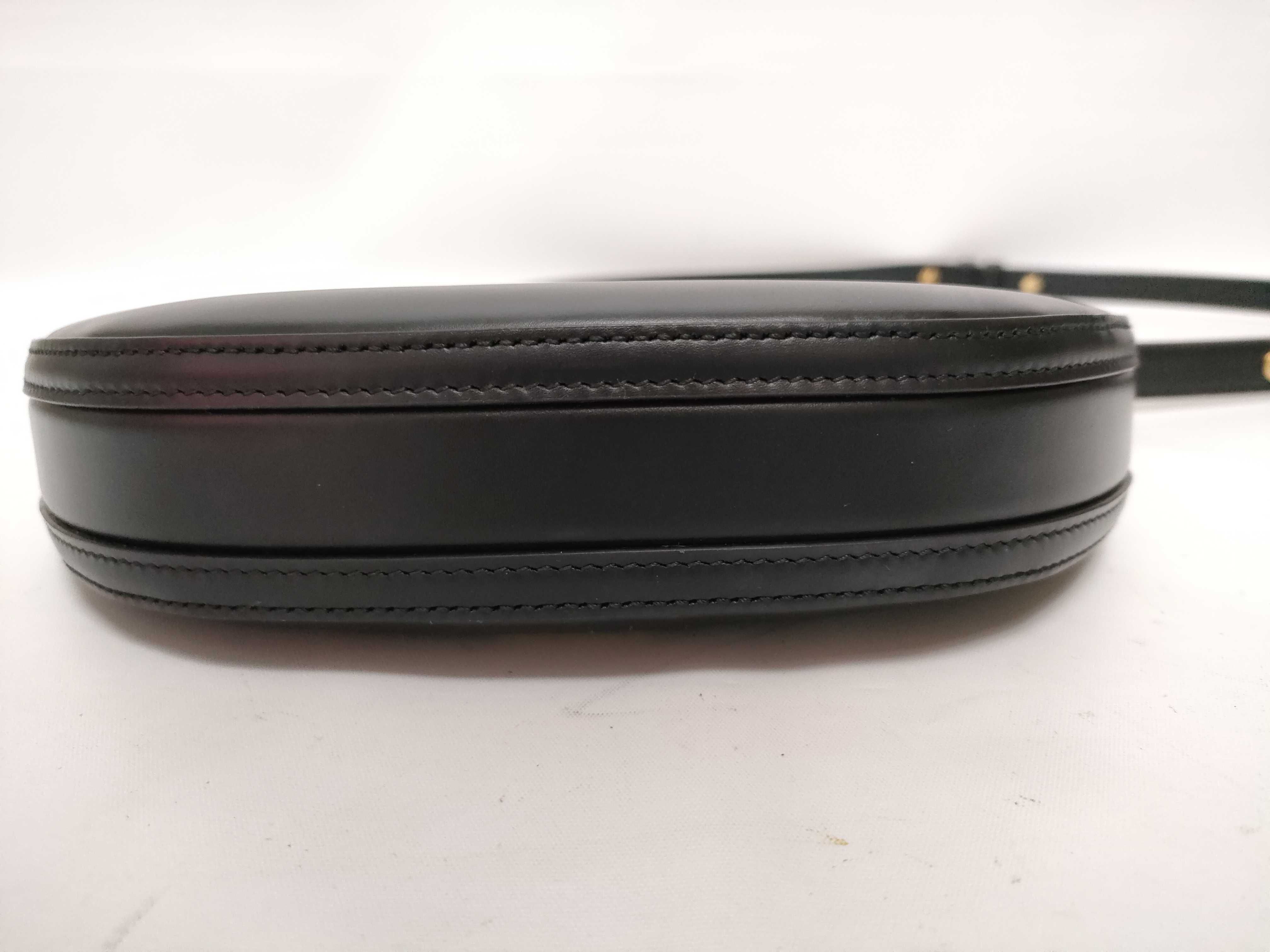 Olympia Leather Shoulder Bag, Black — view 7