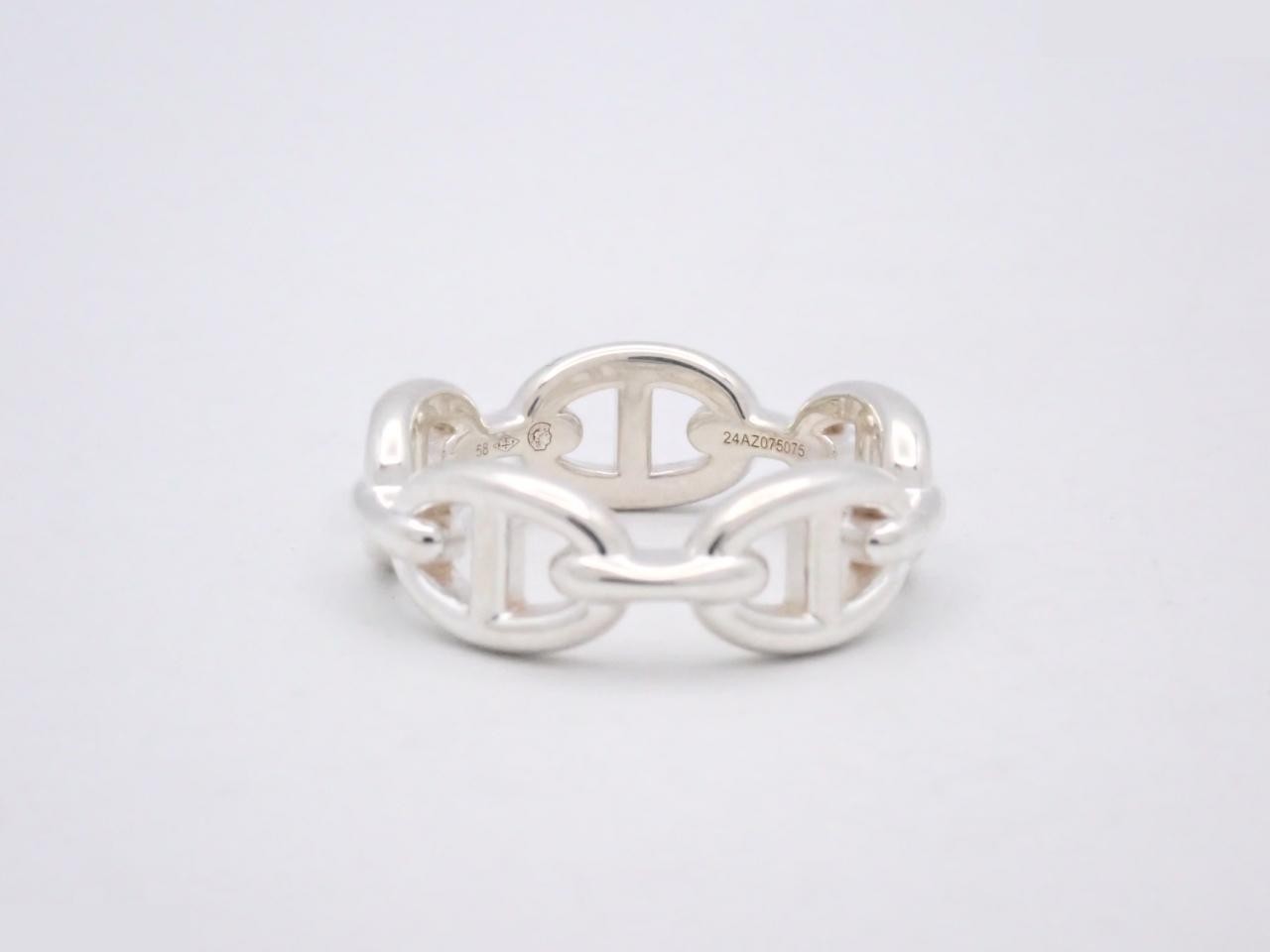 Ag925/5.8g Chaine d'Ancre Enchainée Ring, Stamped 58 — view 2