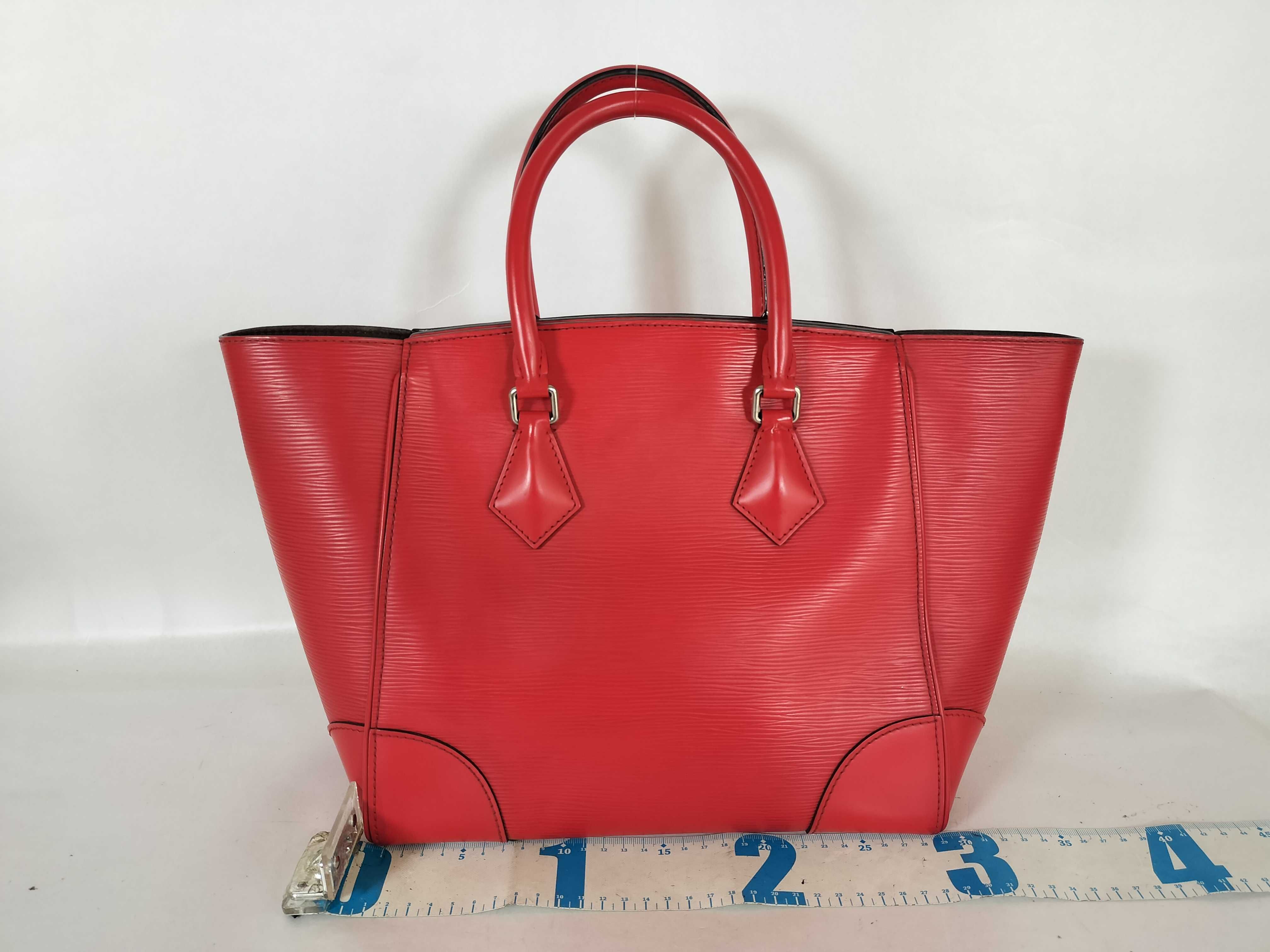 Epi Leather Phoenix Coquelicot Handbag with Silver Hardware (CA3195) — view 2
