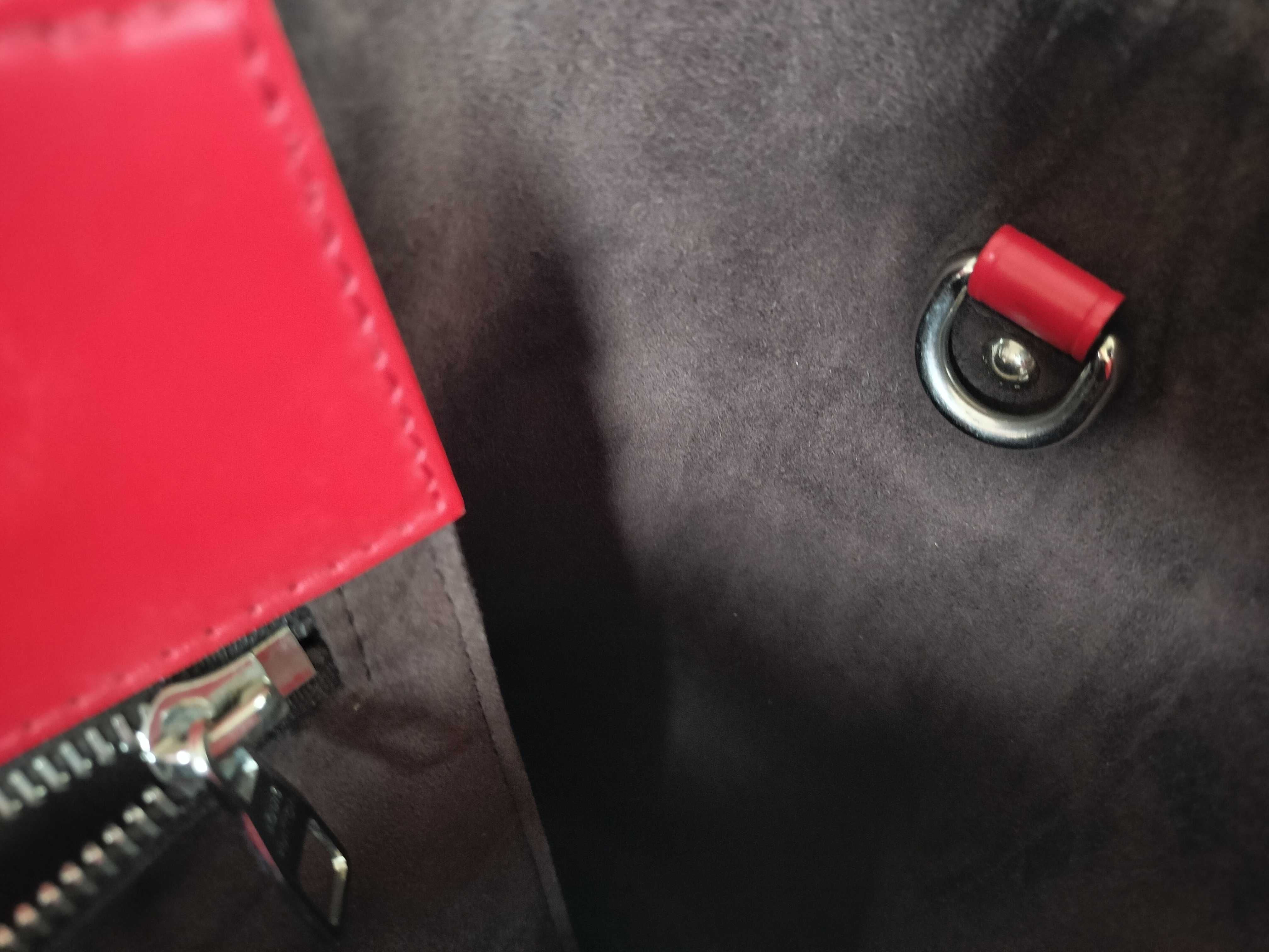 Epi Leather Phoenix Coquelicot Handbag with Silver Hardware (CA3195) — view 11