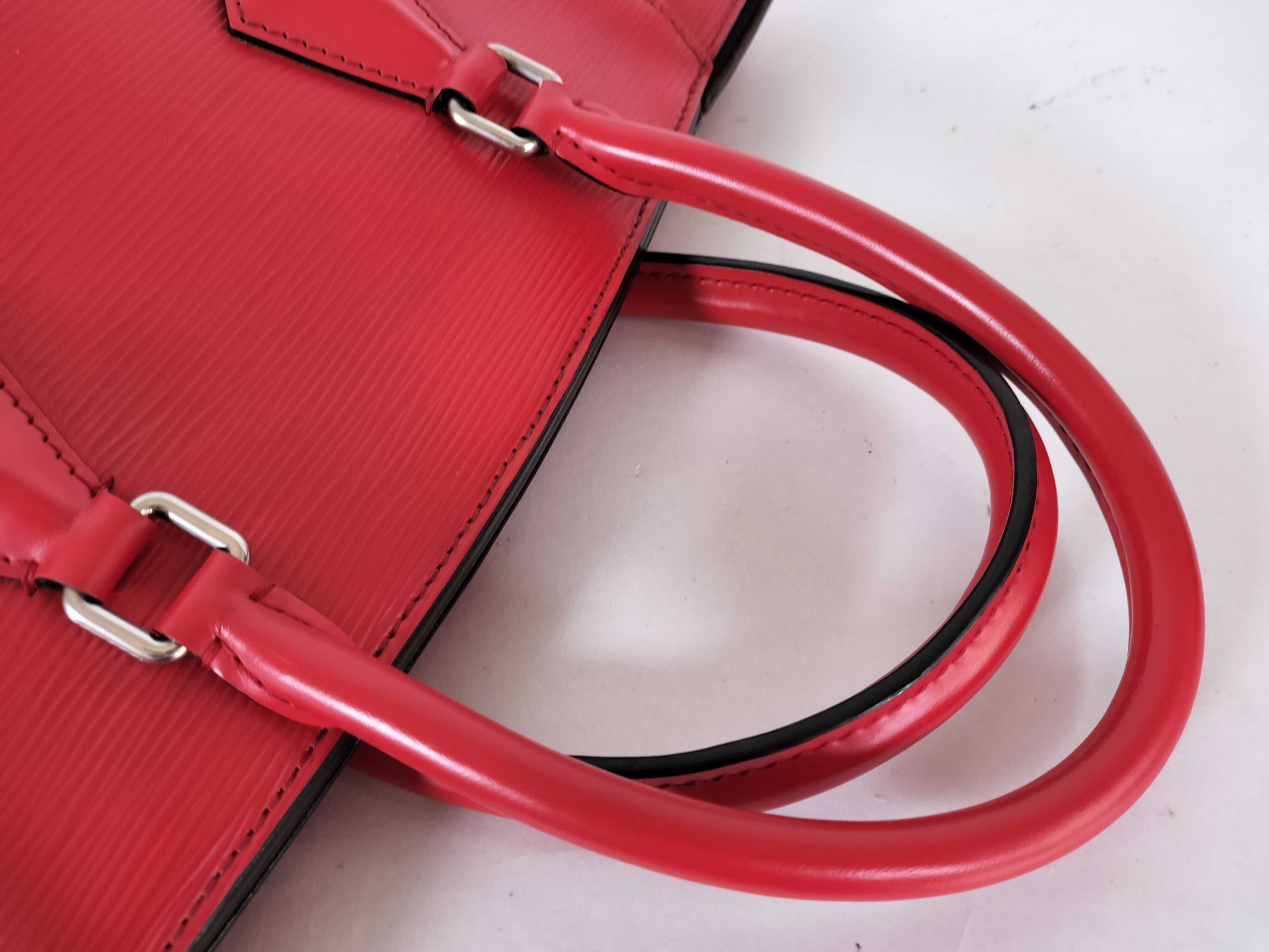 Epi Leather Phoenix Coquelicot Handbag with Silver Hardware (CA3195) — view 3