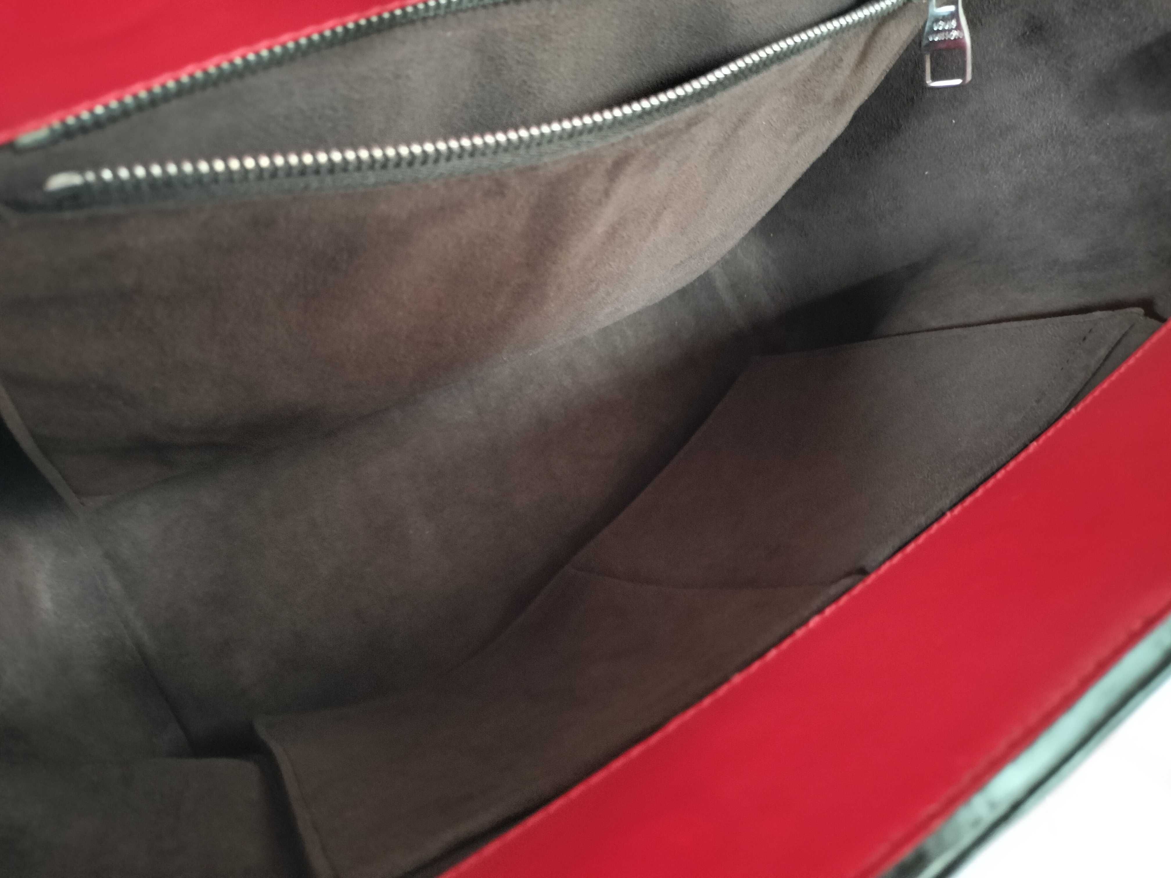 Epi Leather Phoenix Coquelicot Handbag with Silver Hardware (CA3195) — view 8
