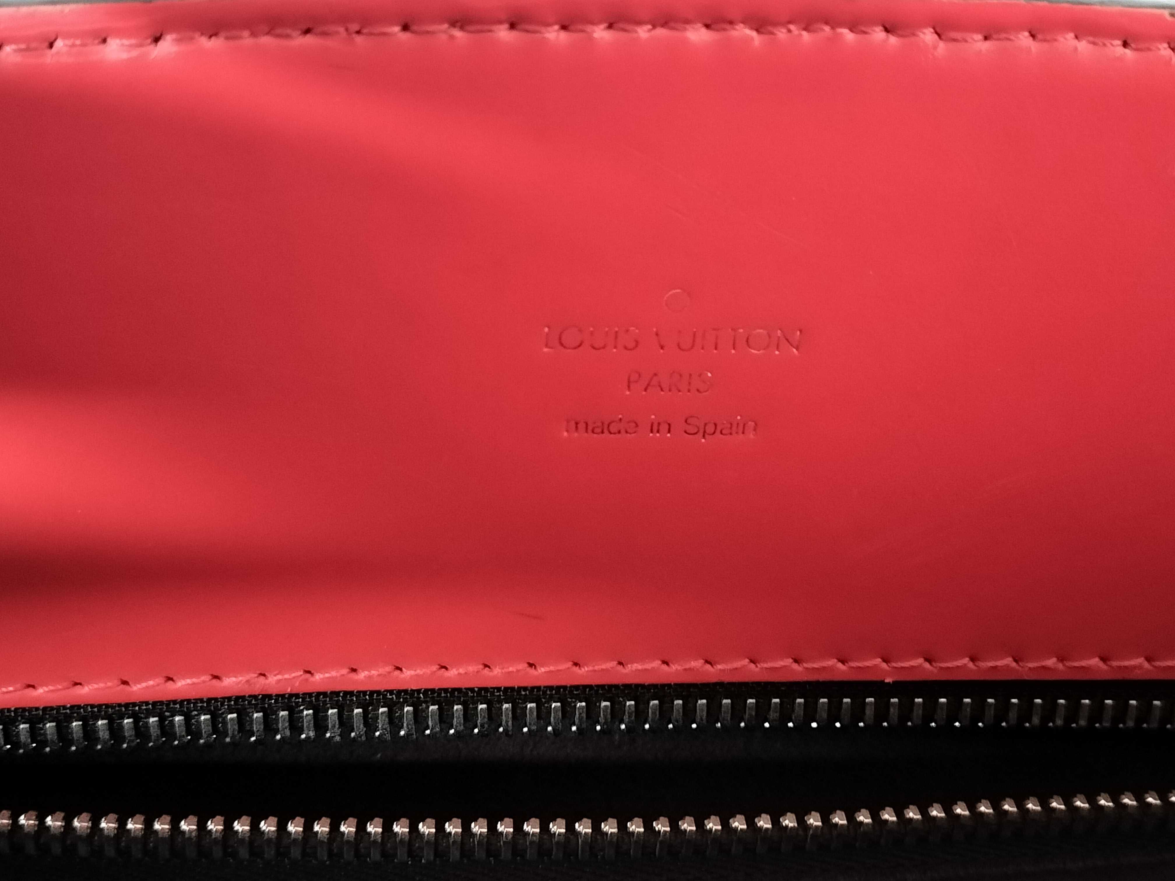 Epi Leather Phoenix Coquelicot Handbag with Silver Hardware (CA3195) — view 10