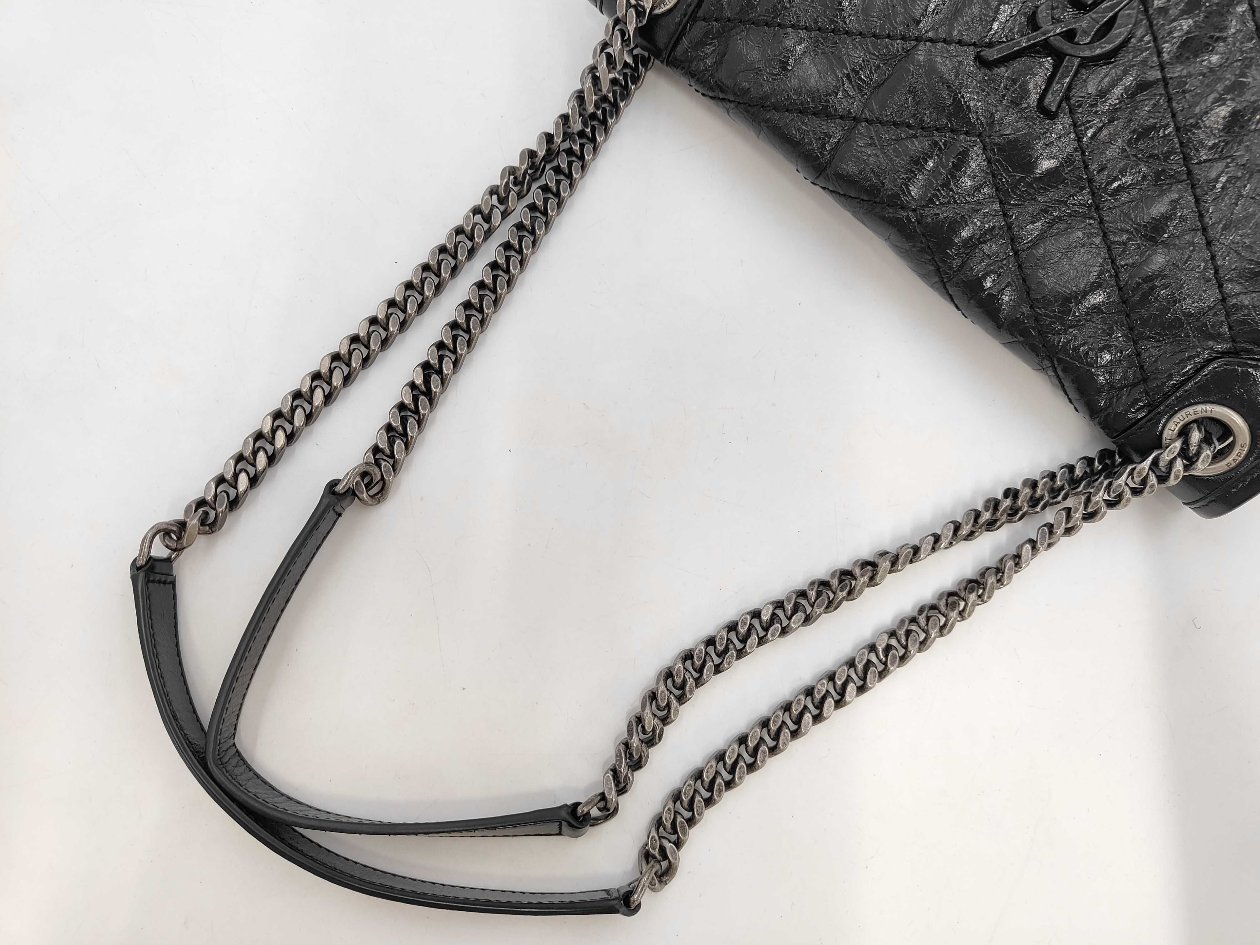 Niki Medium Leather Chain Shoulder Bag — view 5
