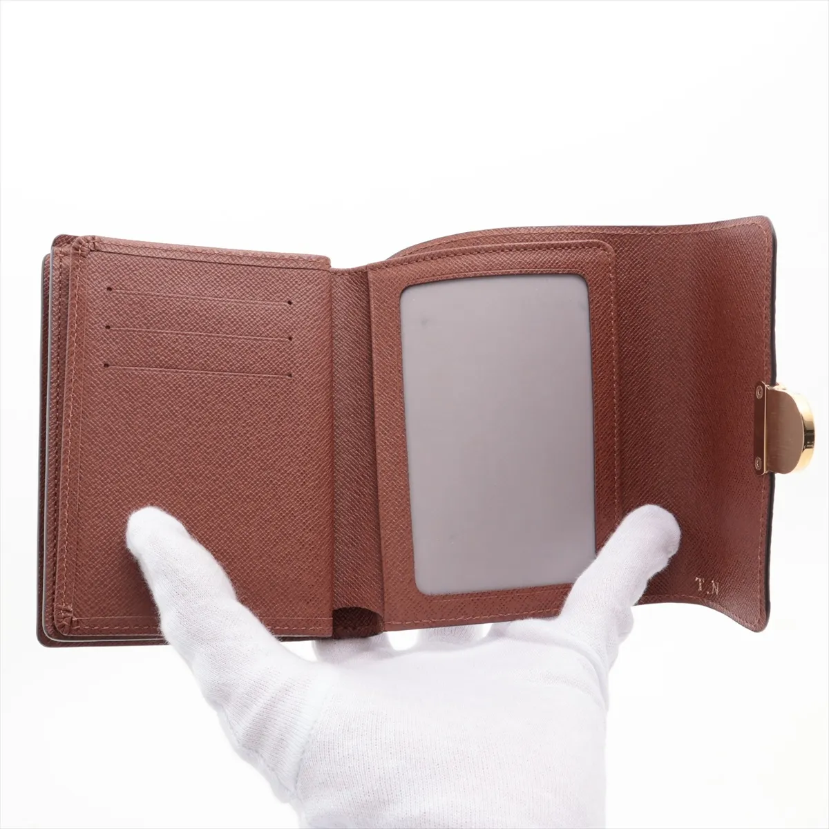 Monogram Portefeuille Joy M60211 TN3101 Brown Compact Wallet with Initials — view 5