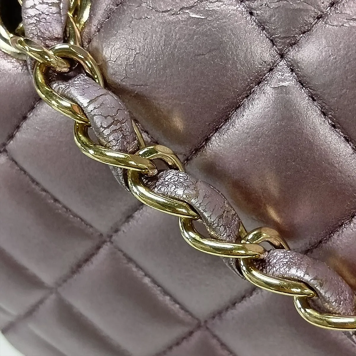 Matelassé 25 Lambskin Double Flap Double Chain Bag, Pink with Gold Hardware, 19999444, Serial Number 19-series, A01112 — view 15