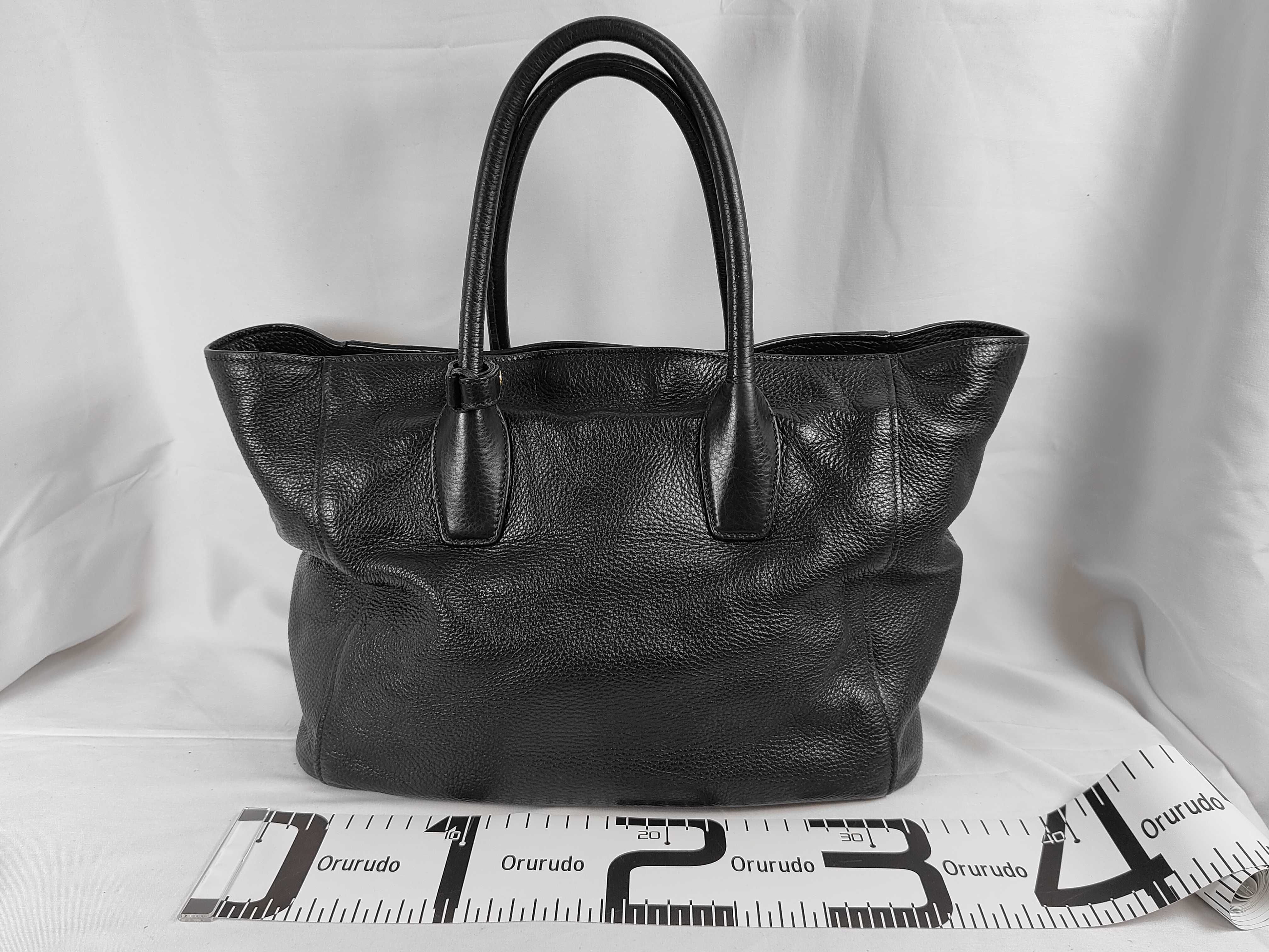 Leather Tote Bag Shoulder Bag Black Tote Bag — view 2