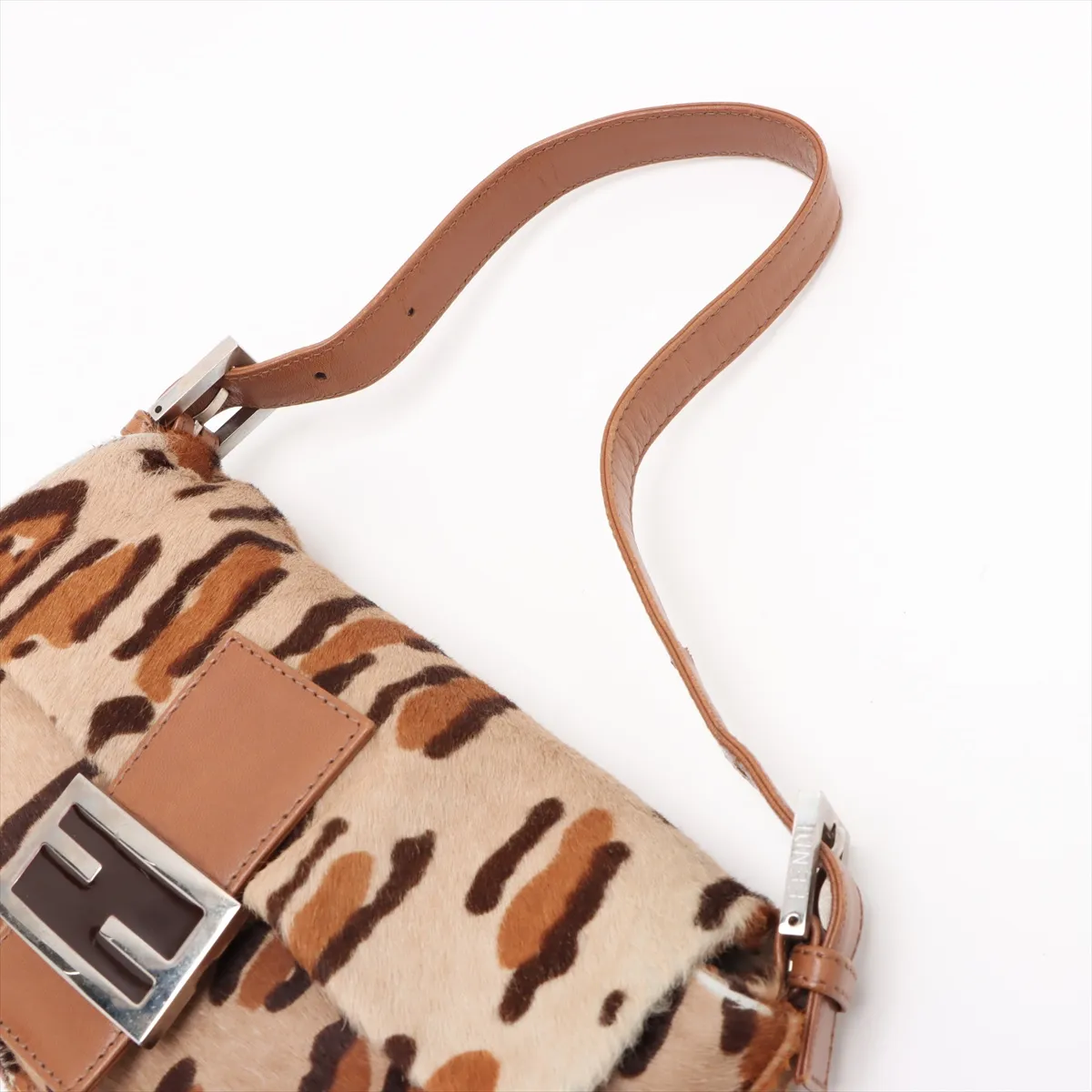 Mamma Bucket Harako x Leather Shoulder Bag Brown 26424 — view 5
