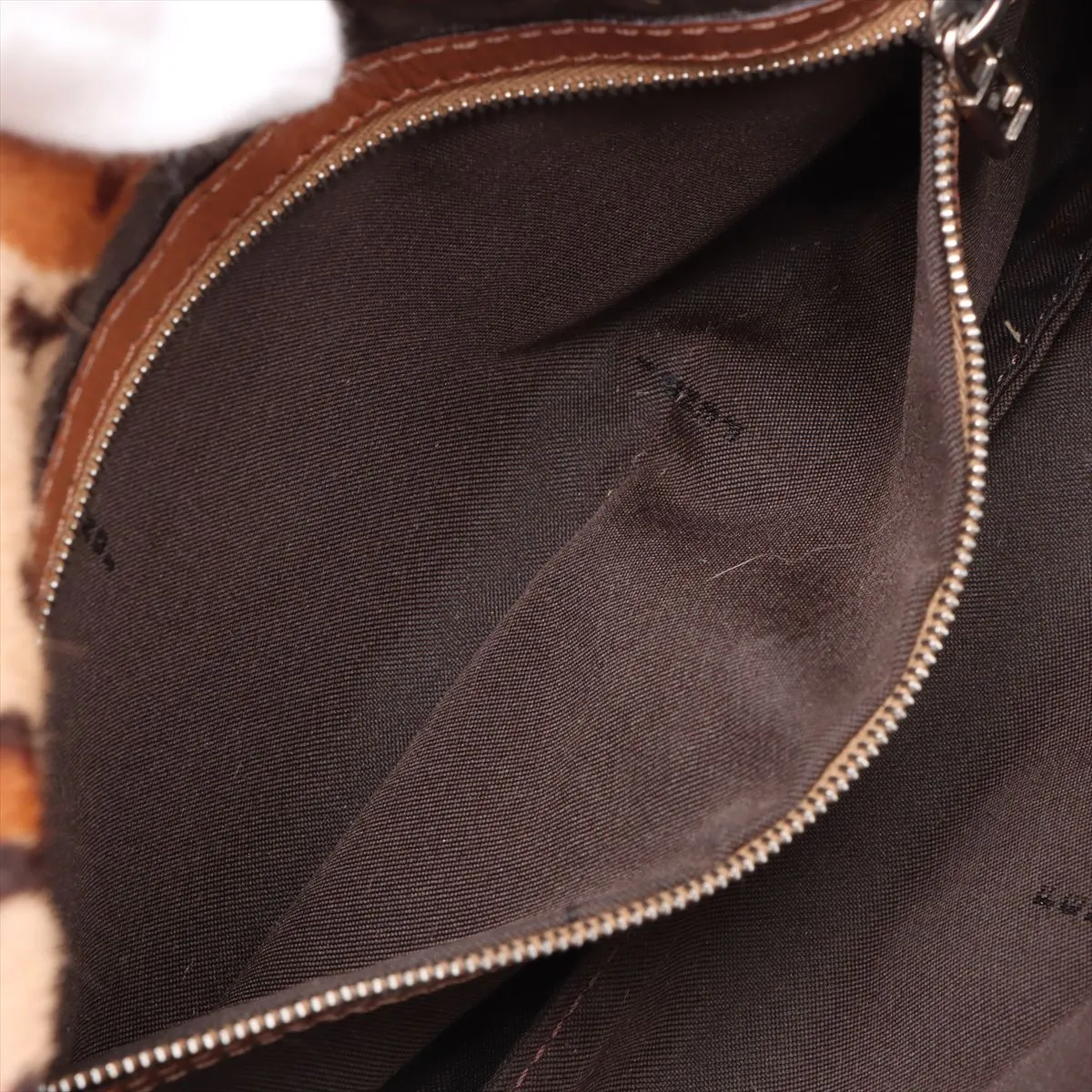 Mamma Bucket Harako x Leather Shoulder Bag Brown 26424 — view 7