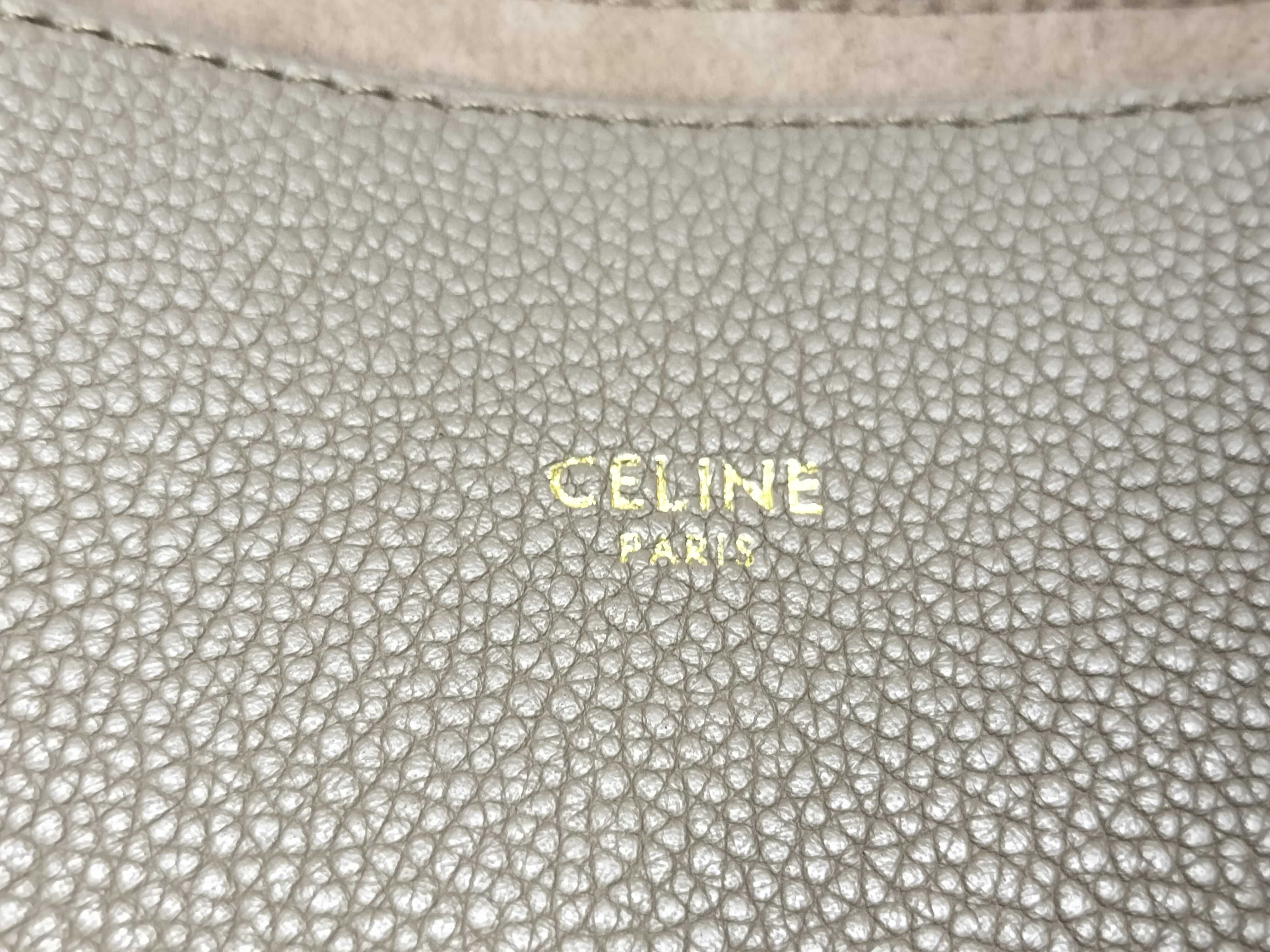 Cabas Phantom Medium Leather Tote Bag, Beige Tote Bag — view 8
