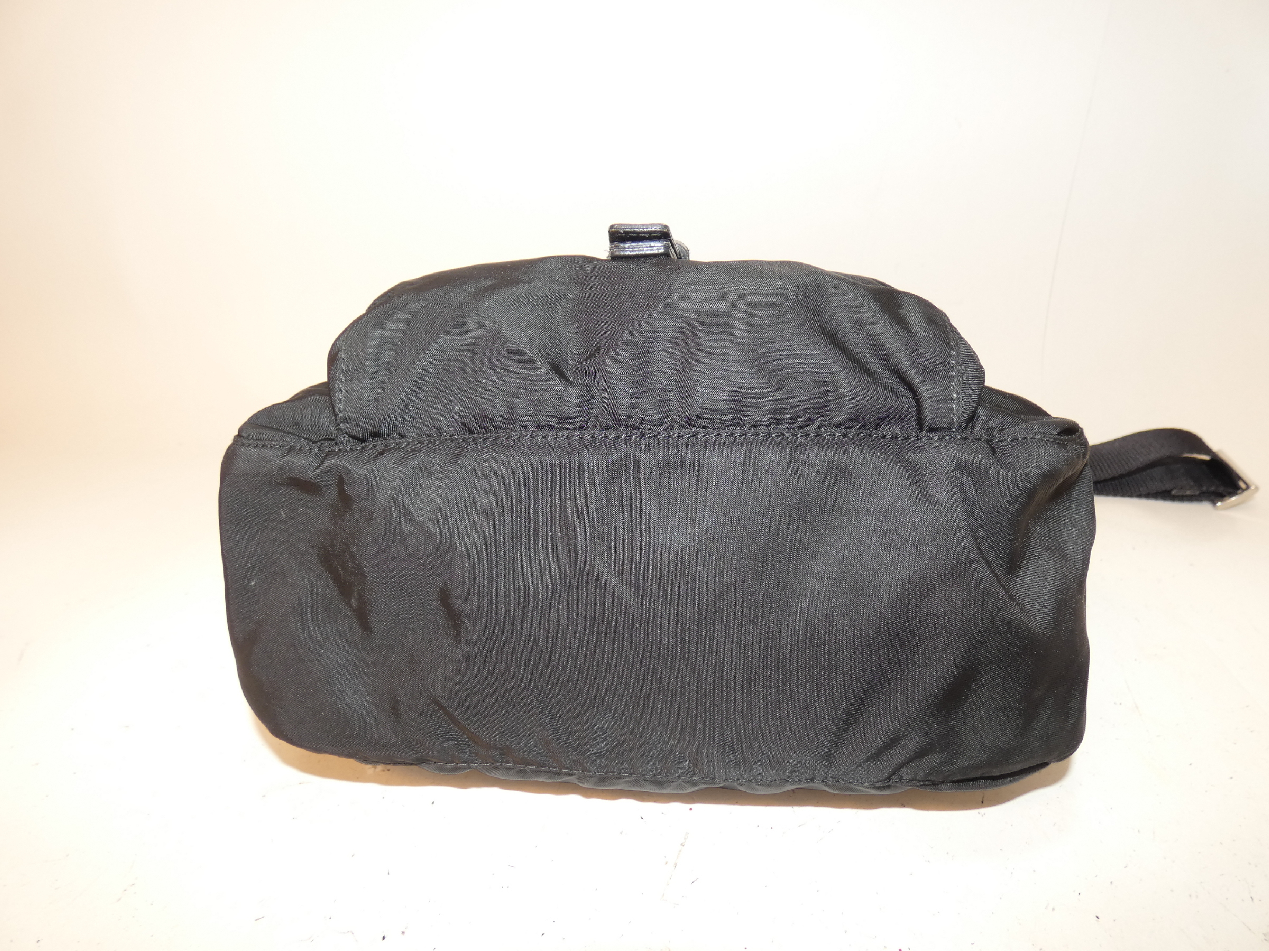 Front Belt Nylon Black Shoulder Bag — view 5