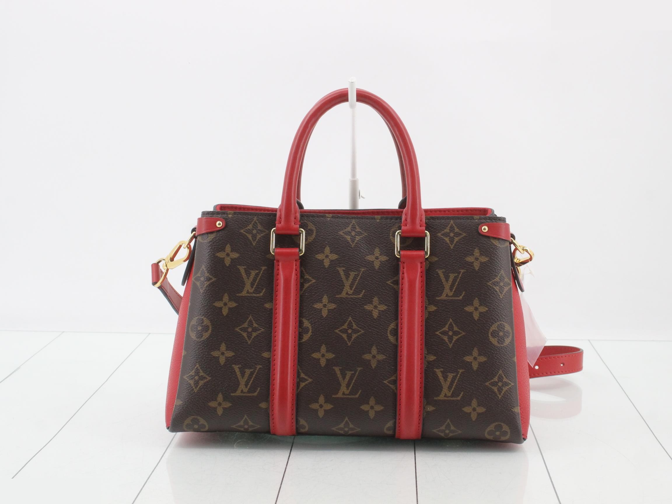 LV M44818 Soufflot NV BB 2-Way Bag Cerise with Strap — view 2