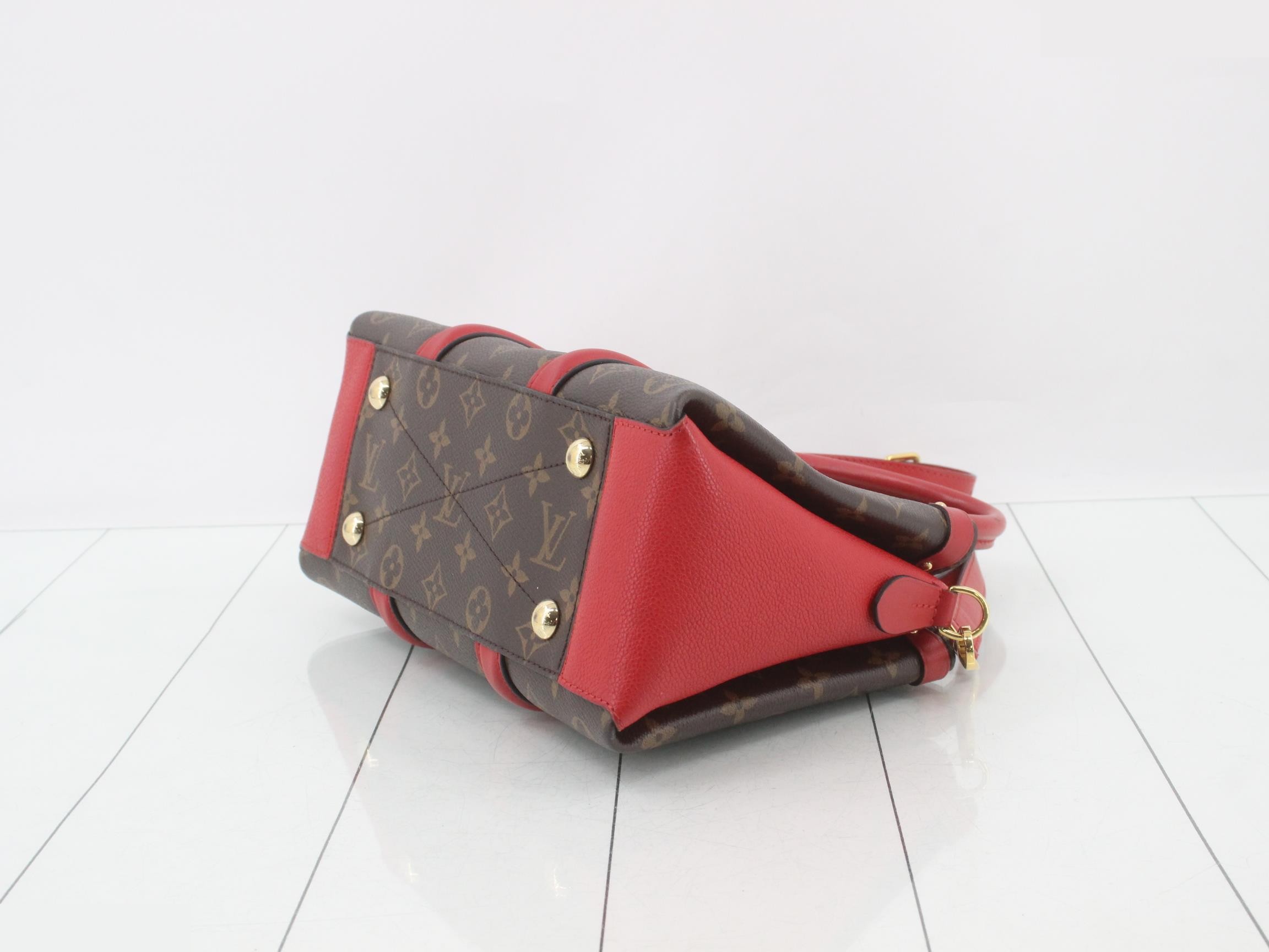 LV M44818 Soufflot NV BB 2-Way Bag Cerise with Strap — view 6
