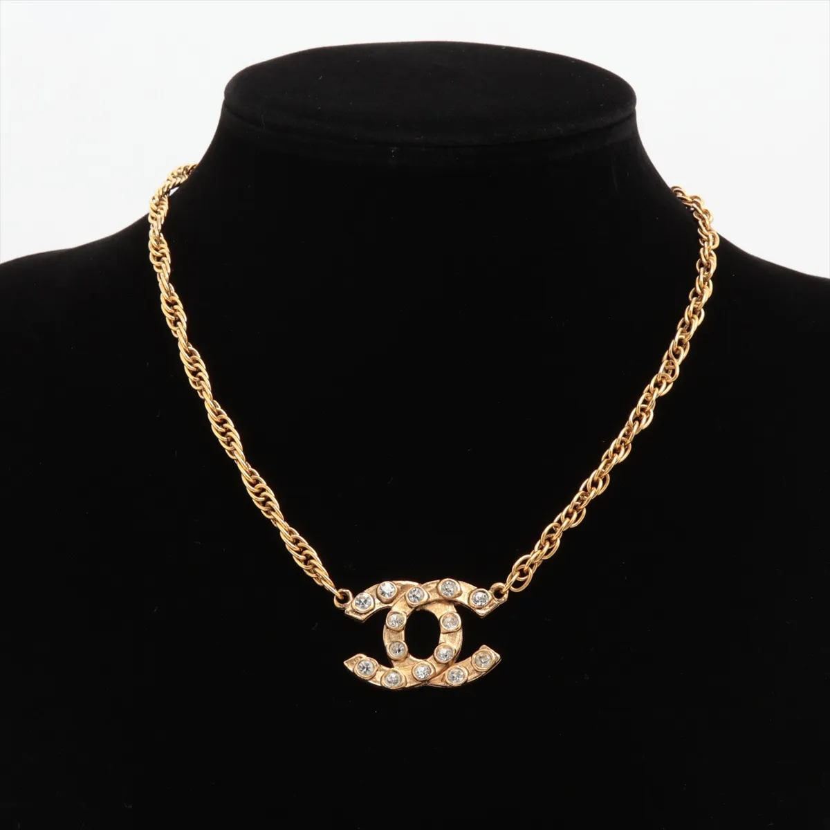 Cocomark Necklace GP x Rhinestone Gold — view 5