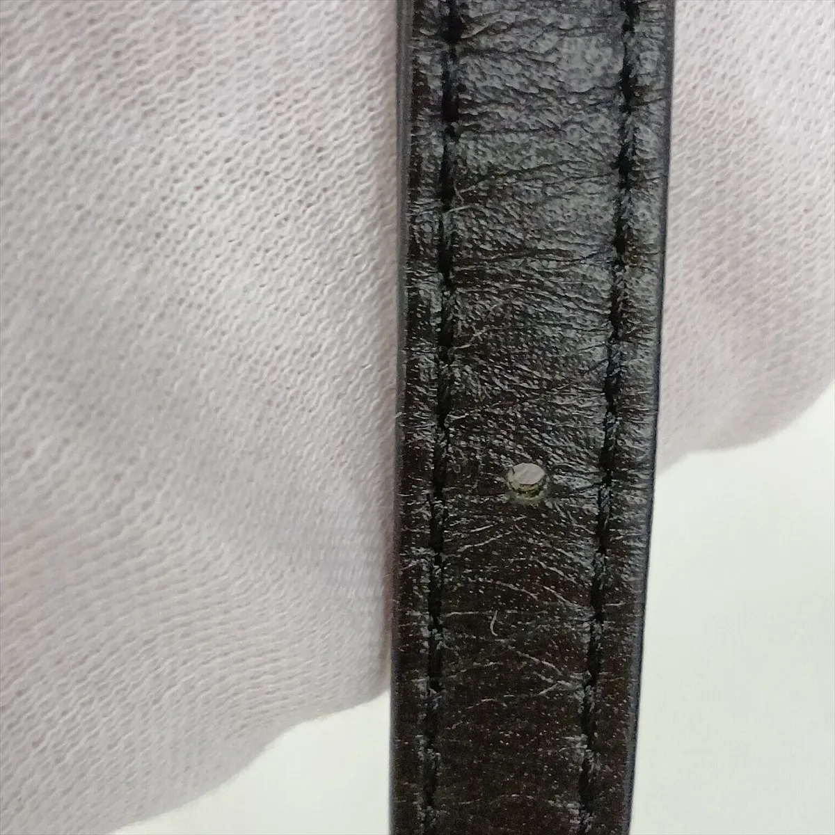 2.55 Vintage Calfskin Waist Pouch, Black with Gold Hardware, 27556983, Serial Number 27 — view 11