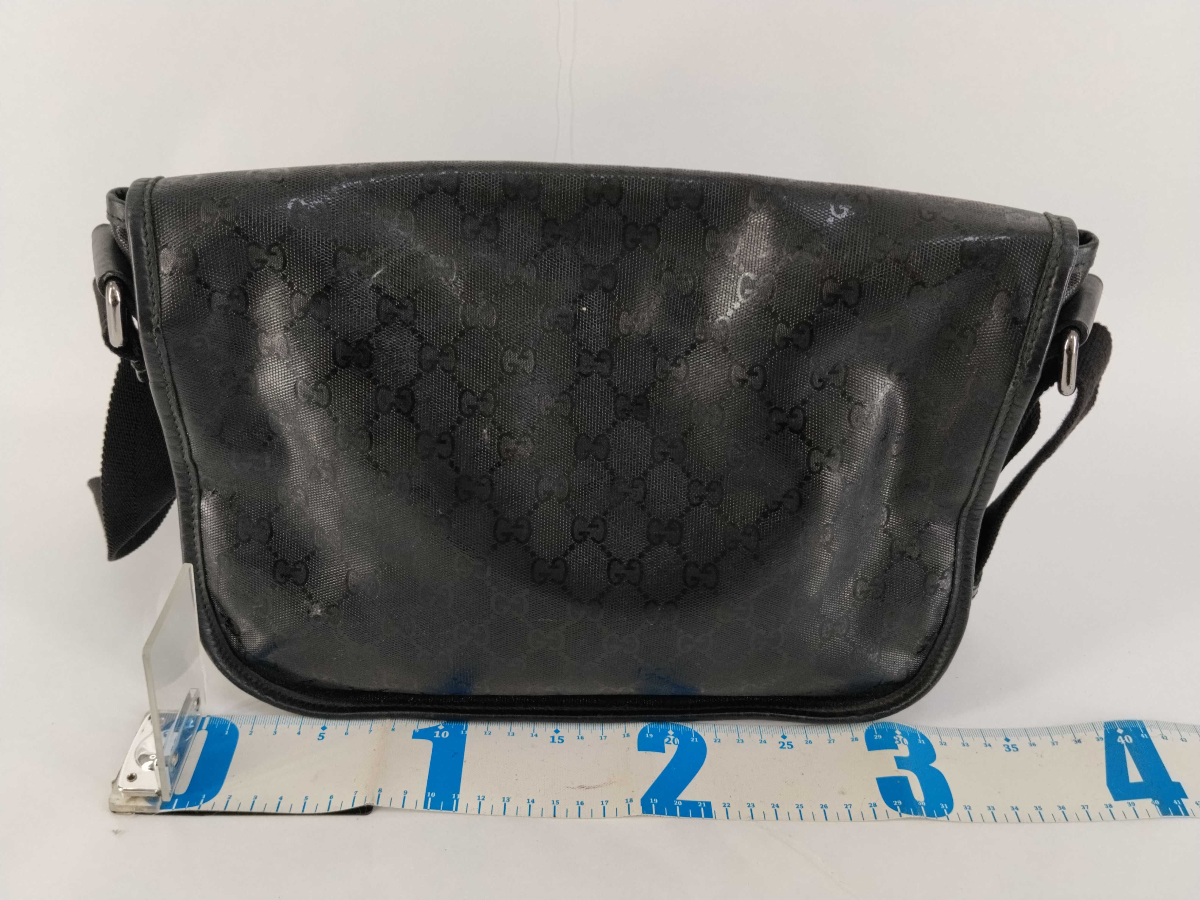 GG Supreme PVC x Leather Messenger Shoulder Bag — view 2
